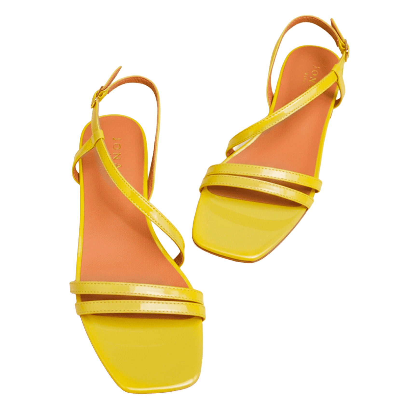 Sandales plates en cuir JONAK Jaune