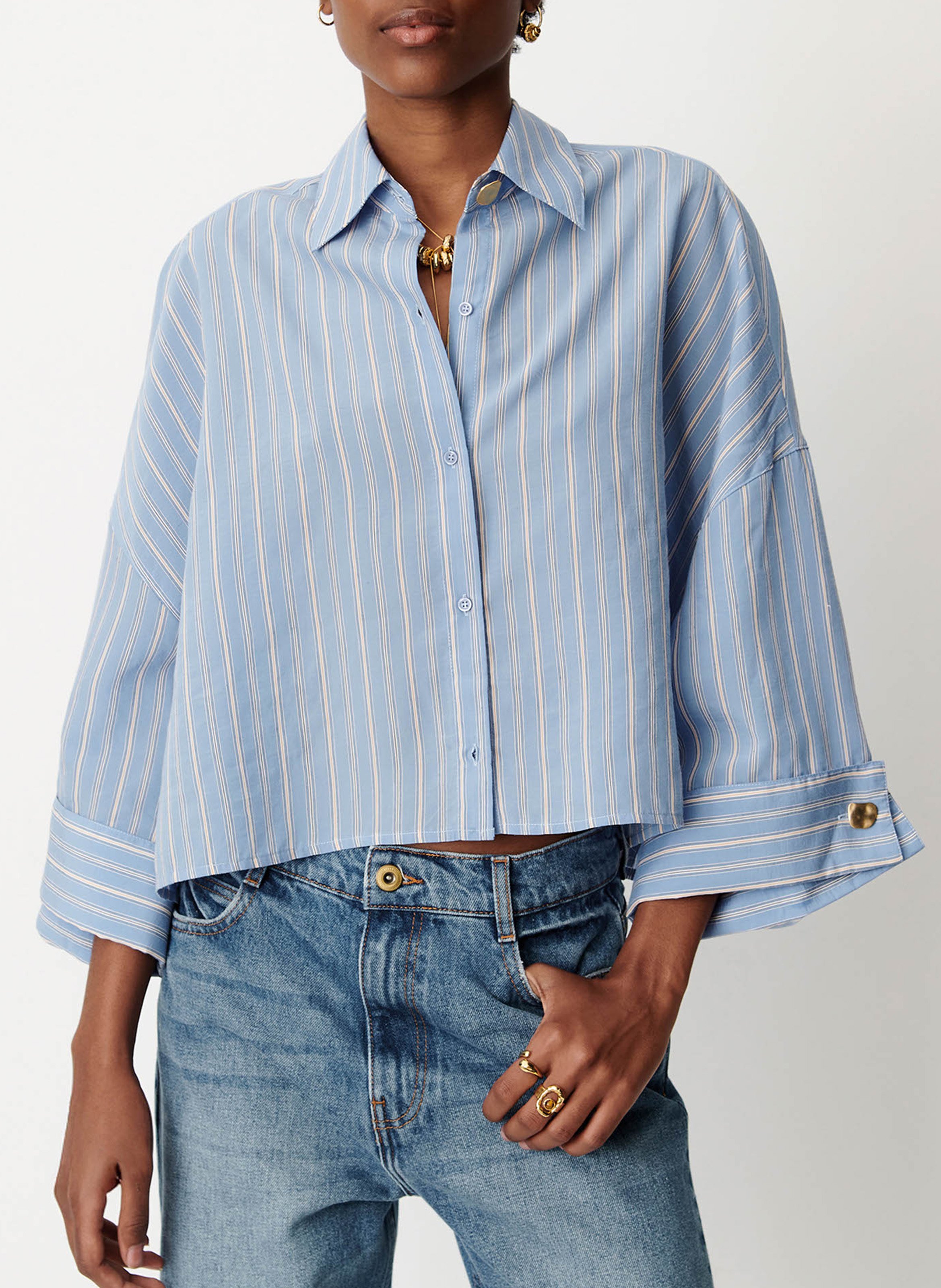 Chemise ample à rayures SESSUN Blauw