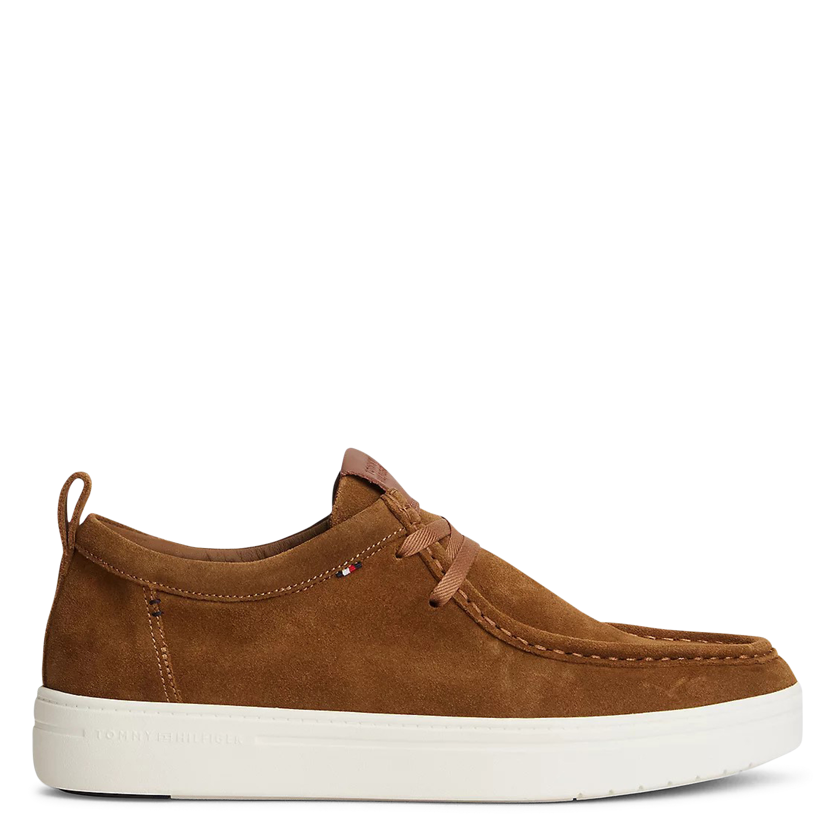 Niedrige Ledersneaker TOMMY HILFIGER Braun