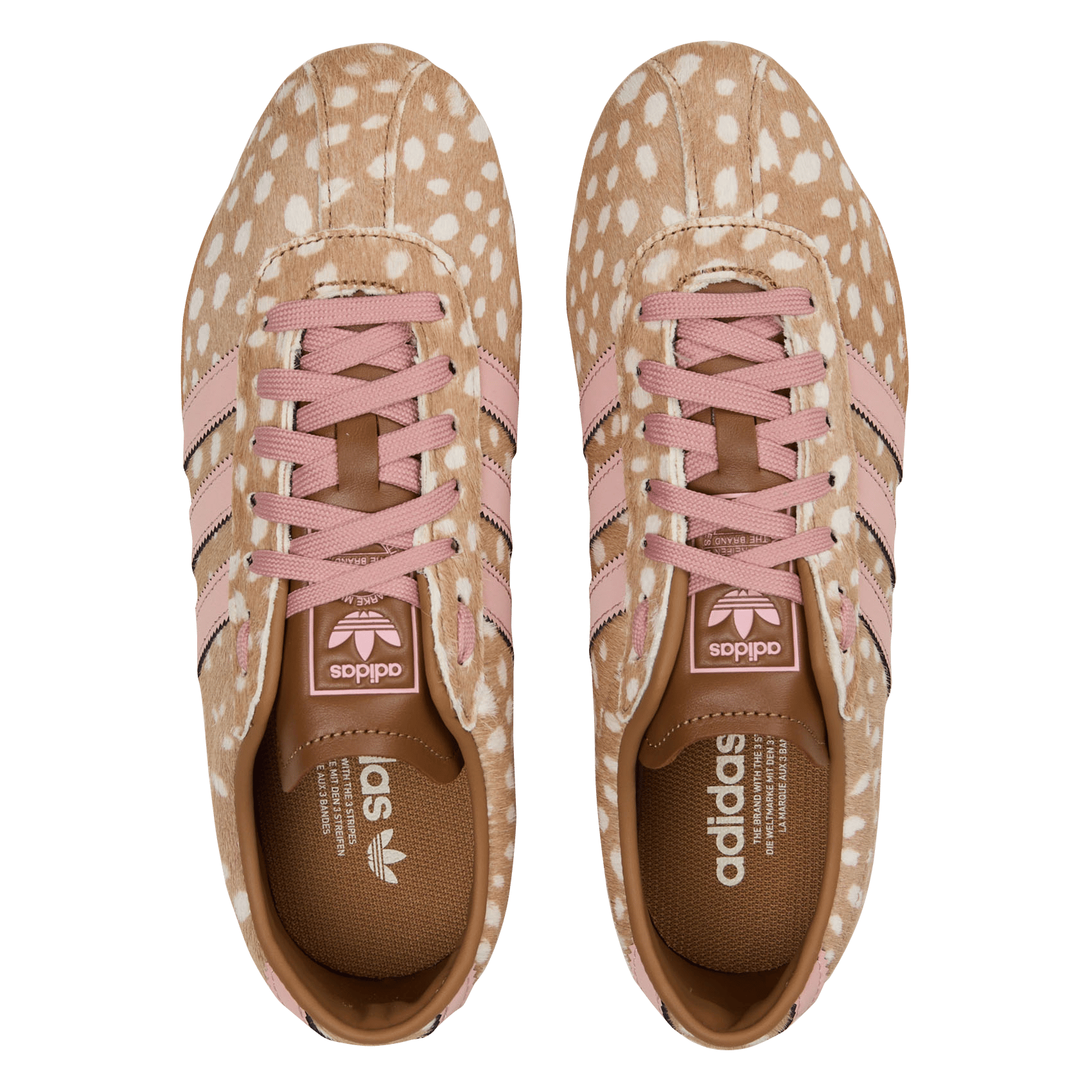 Low-top jacquard sneakers ADIDAS Brown