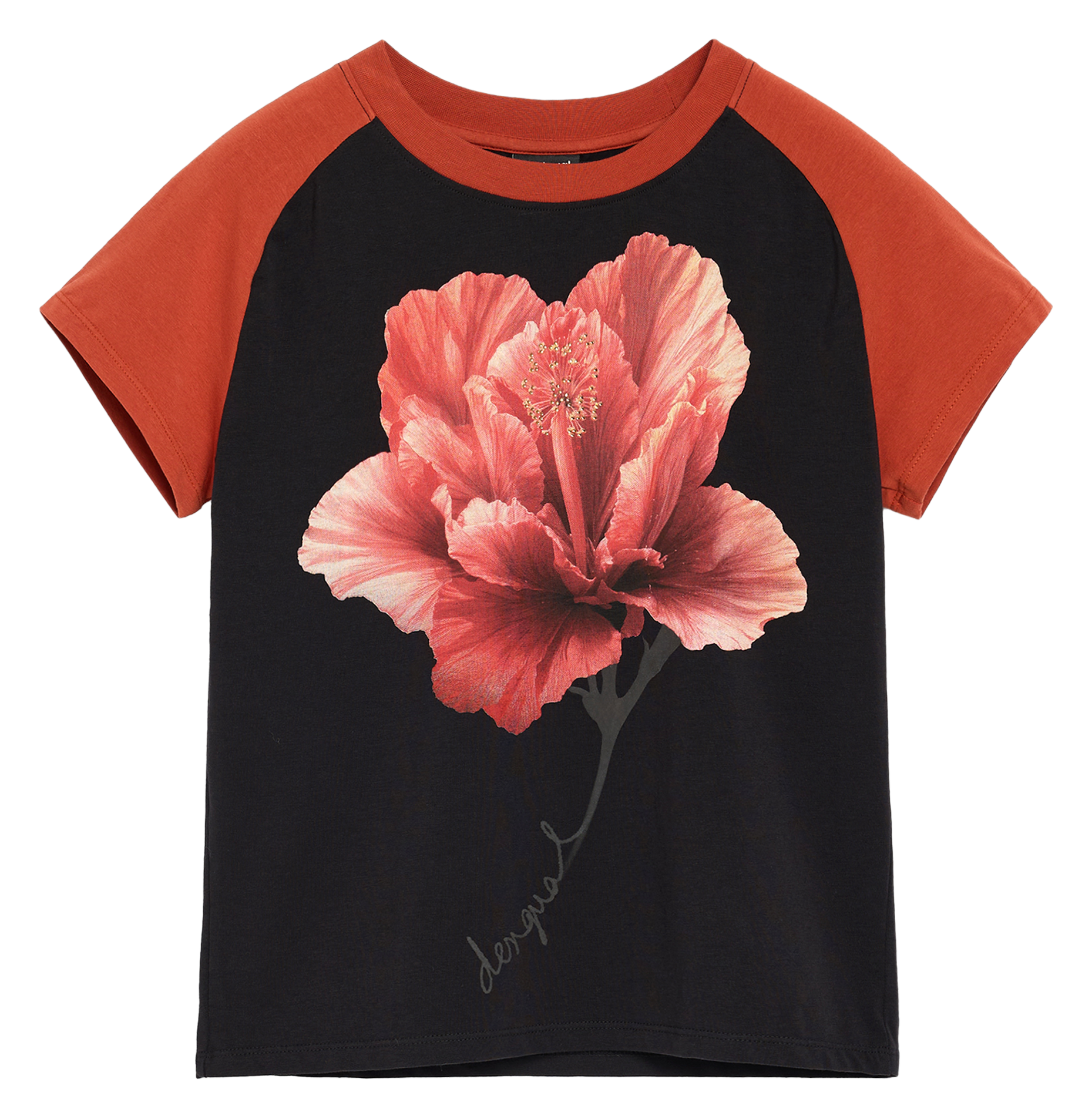Tee-shirt court imprimé DESIGUAL Noir