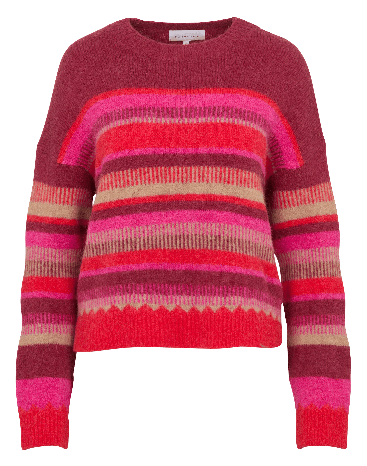 Loose-fit alpaca-blend round-neck sweater MAISON ANJE Plums