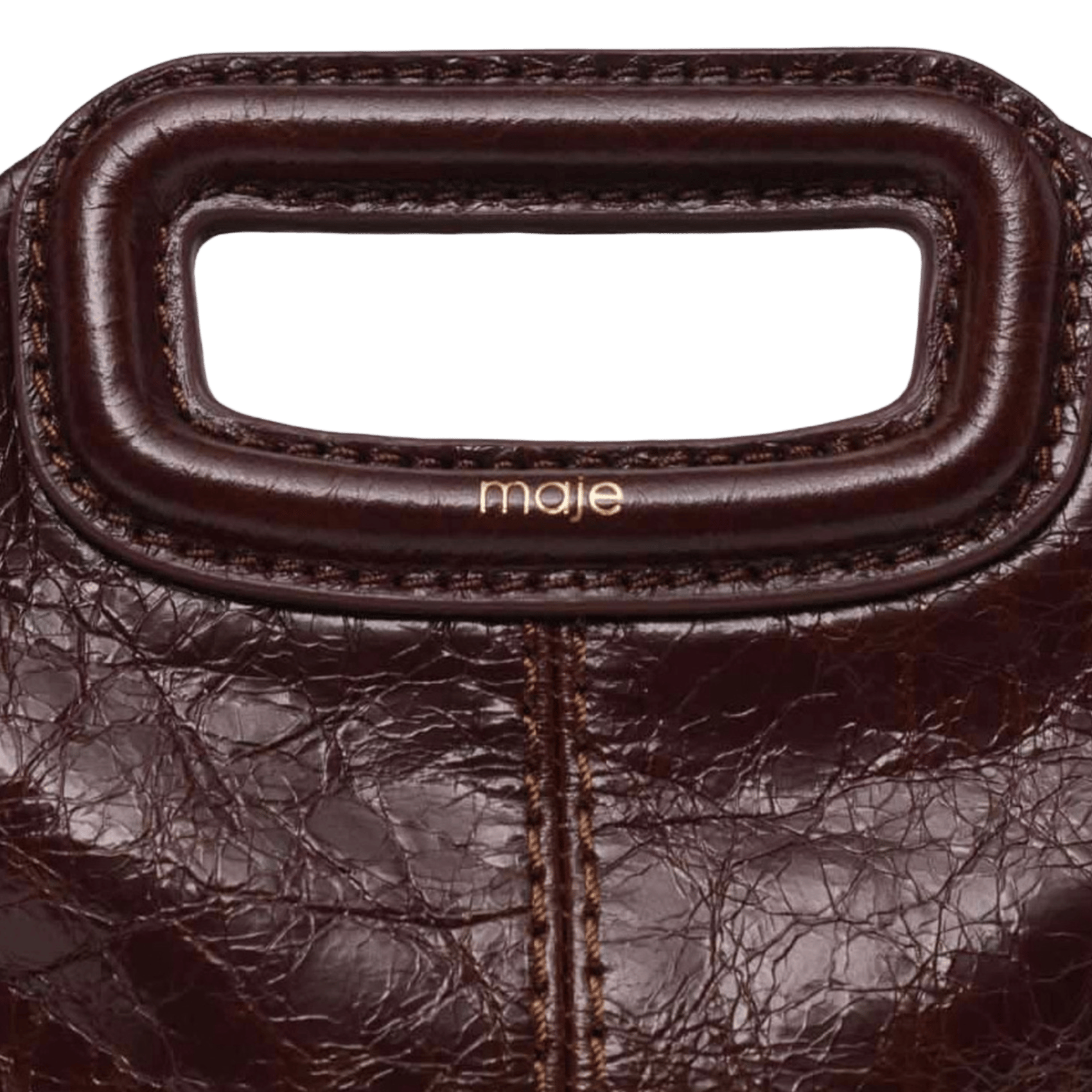 Leren handtas MAJE Bruin