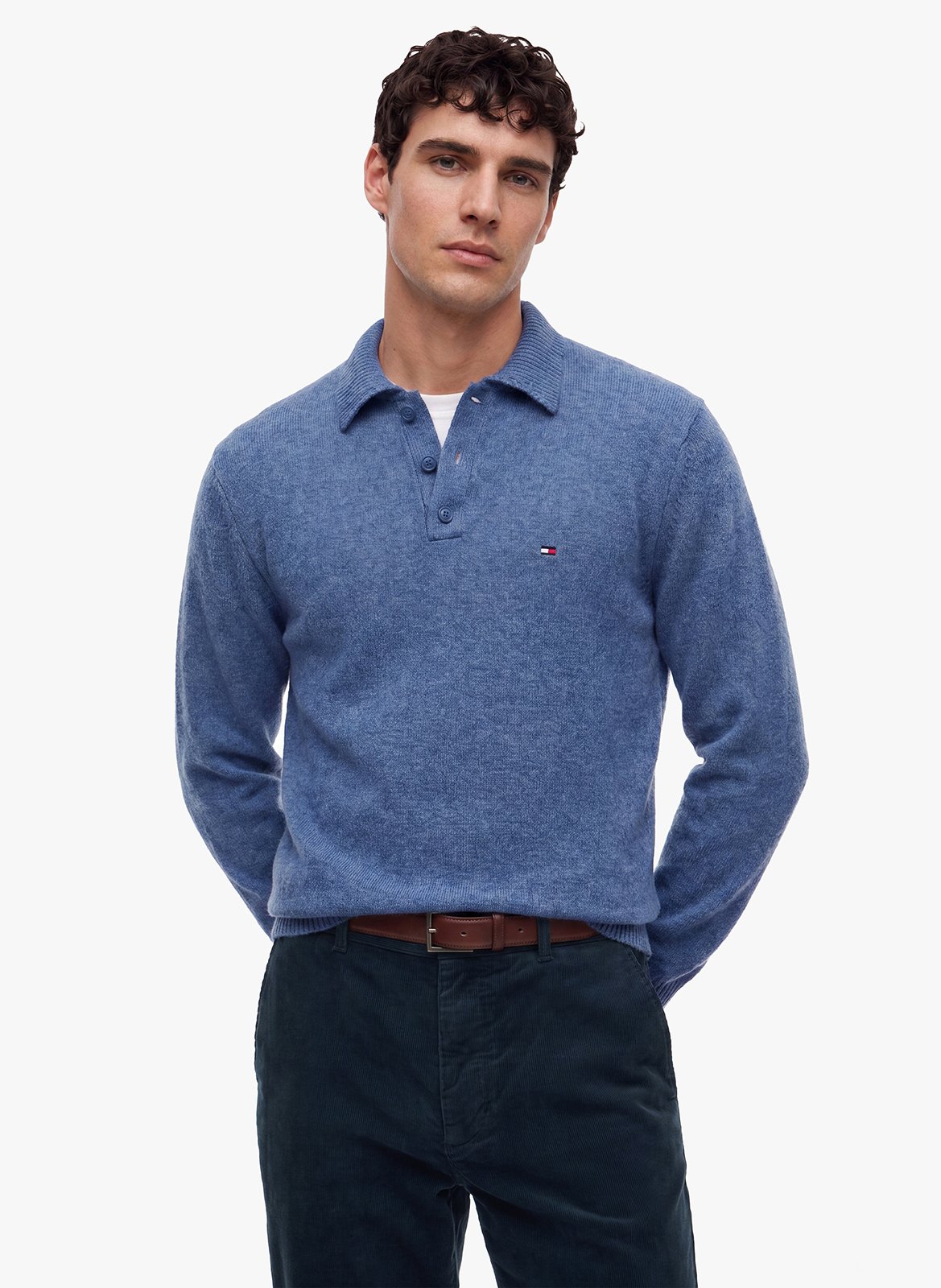 Pull droit en laine TOMMY HILFIGER