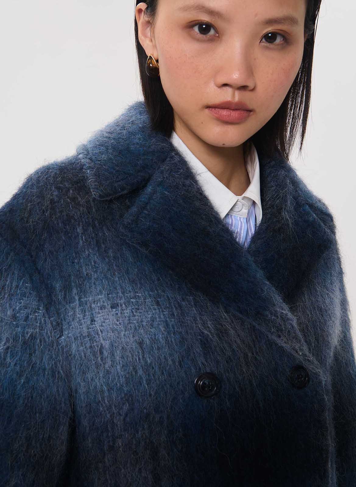 Oversize-Mantel mit Karomuster TARA JARMON Blau