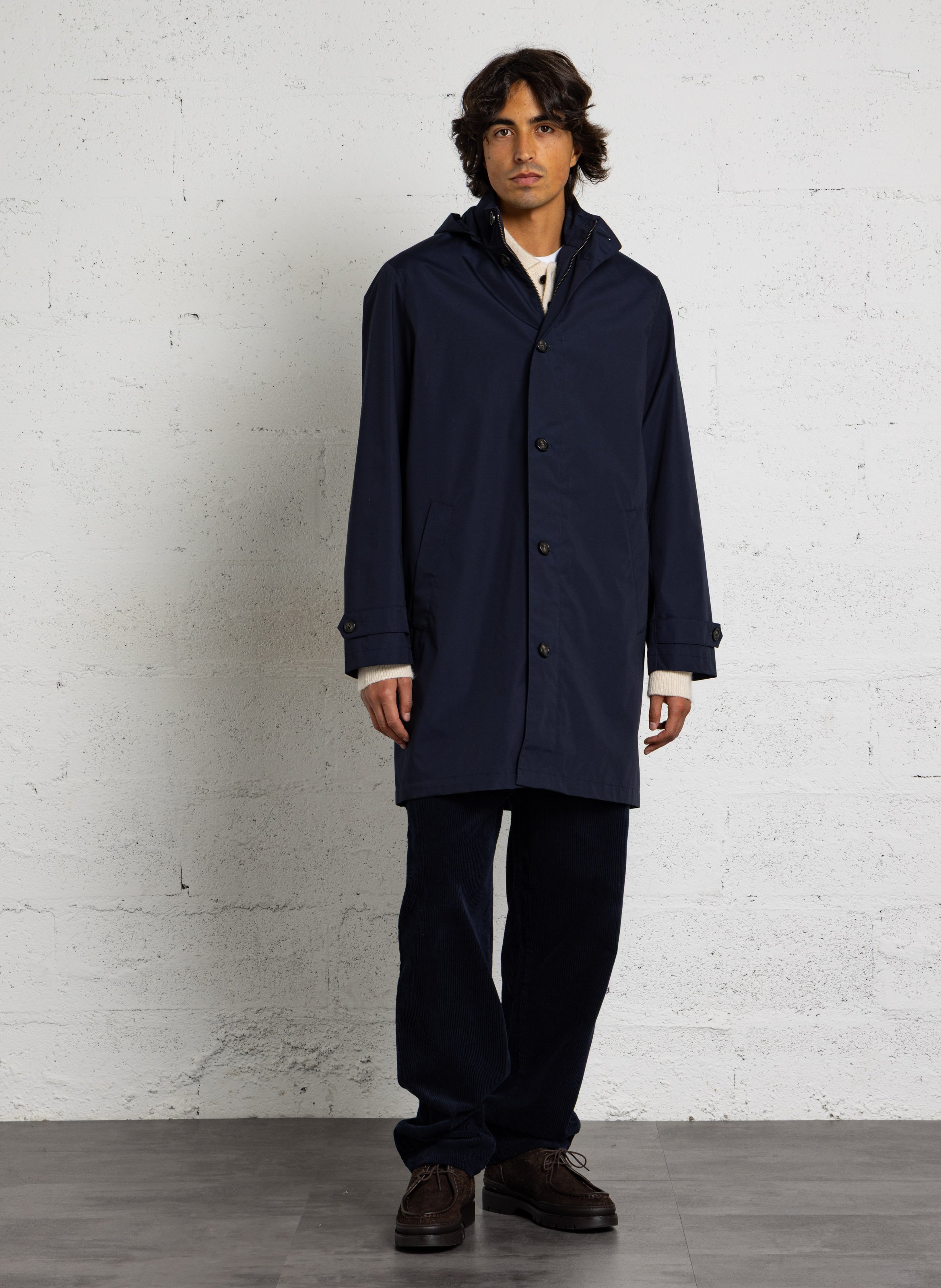 Imitatieleren jas met opstaande kraag GANT Blauw
