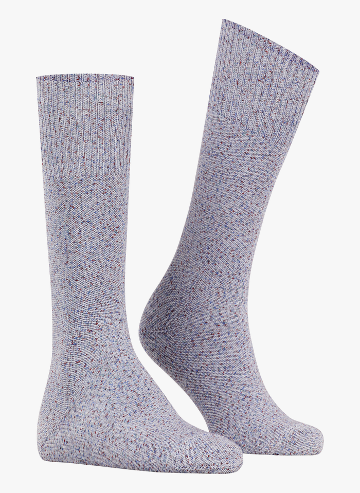 Calcetines altos de algodón orgánico color gris, Calcetines hombre