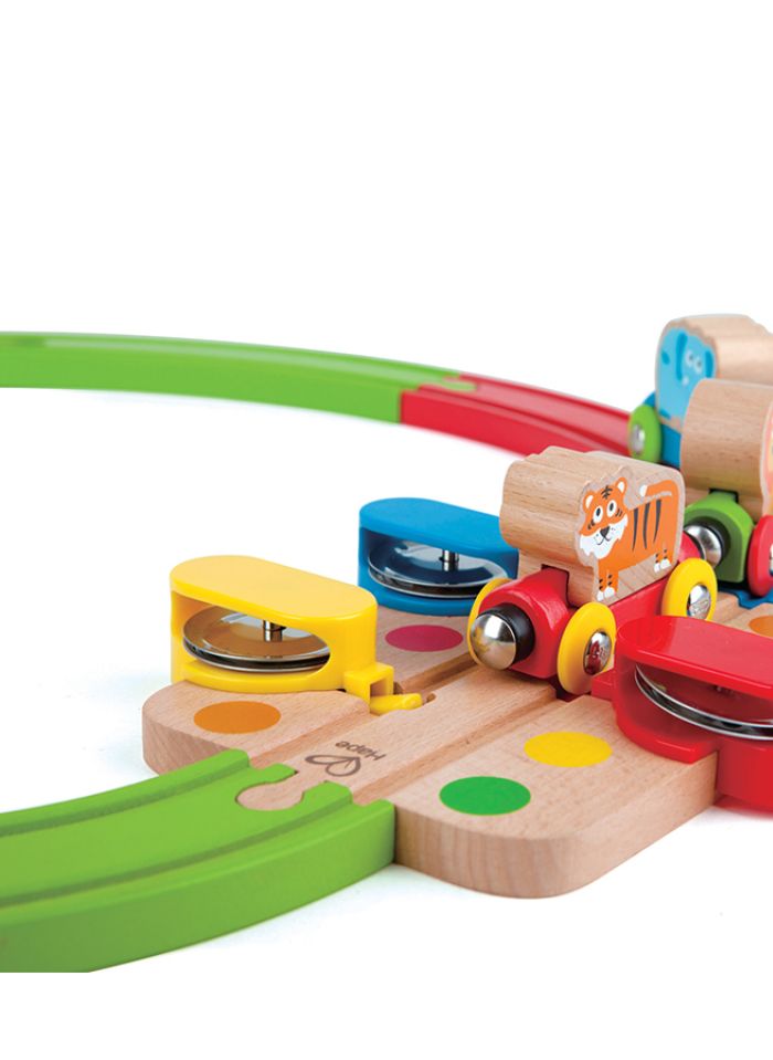 Circuit De Train Musical En Bois Jungle Multicolore Hape - Enfant