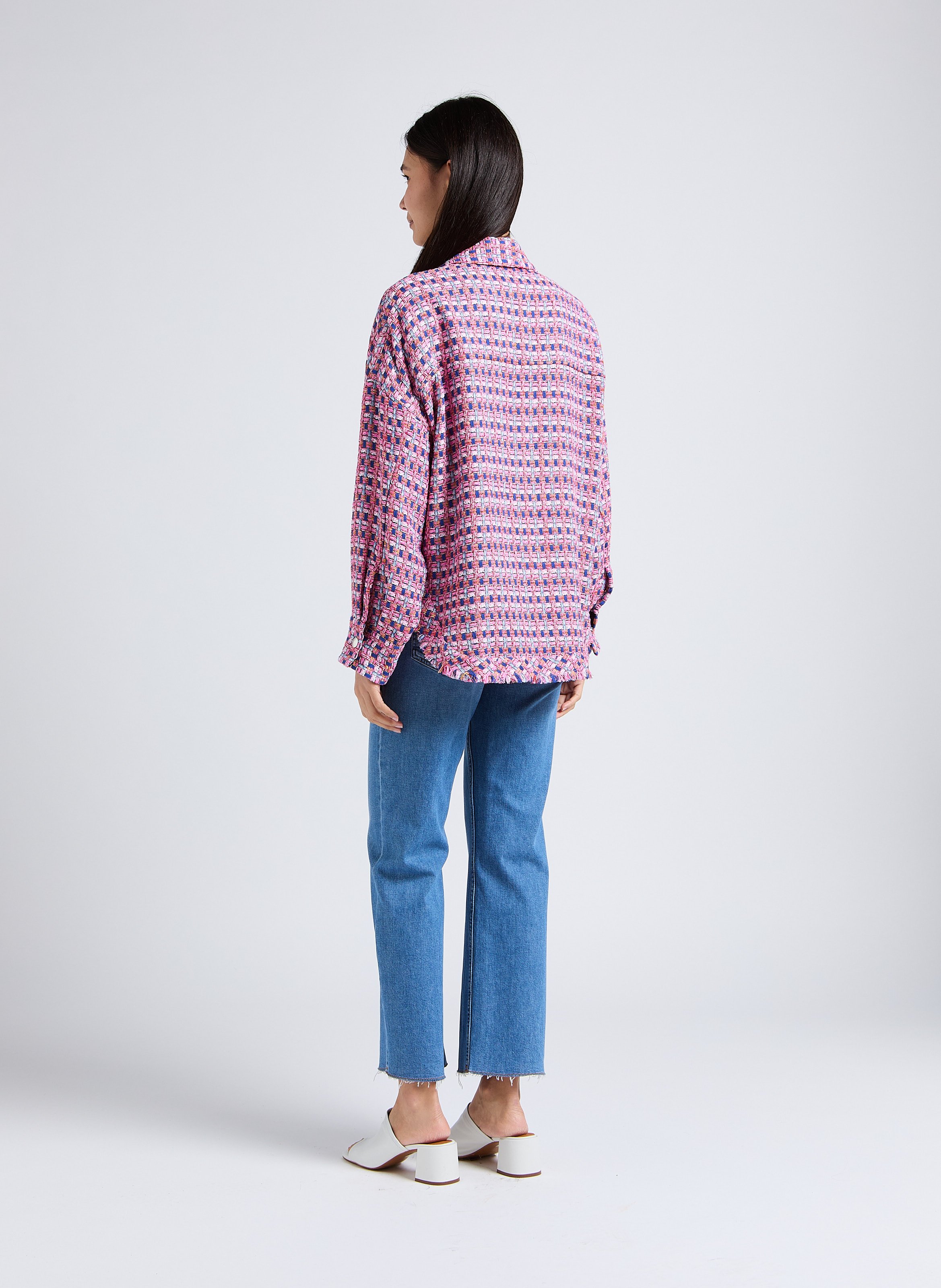 Cropped cotton straight-leg jeans IRO Blue