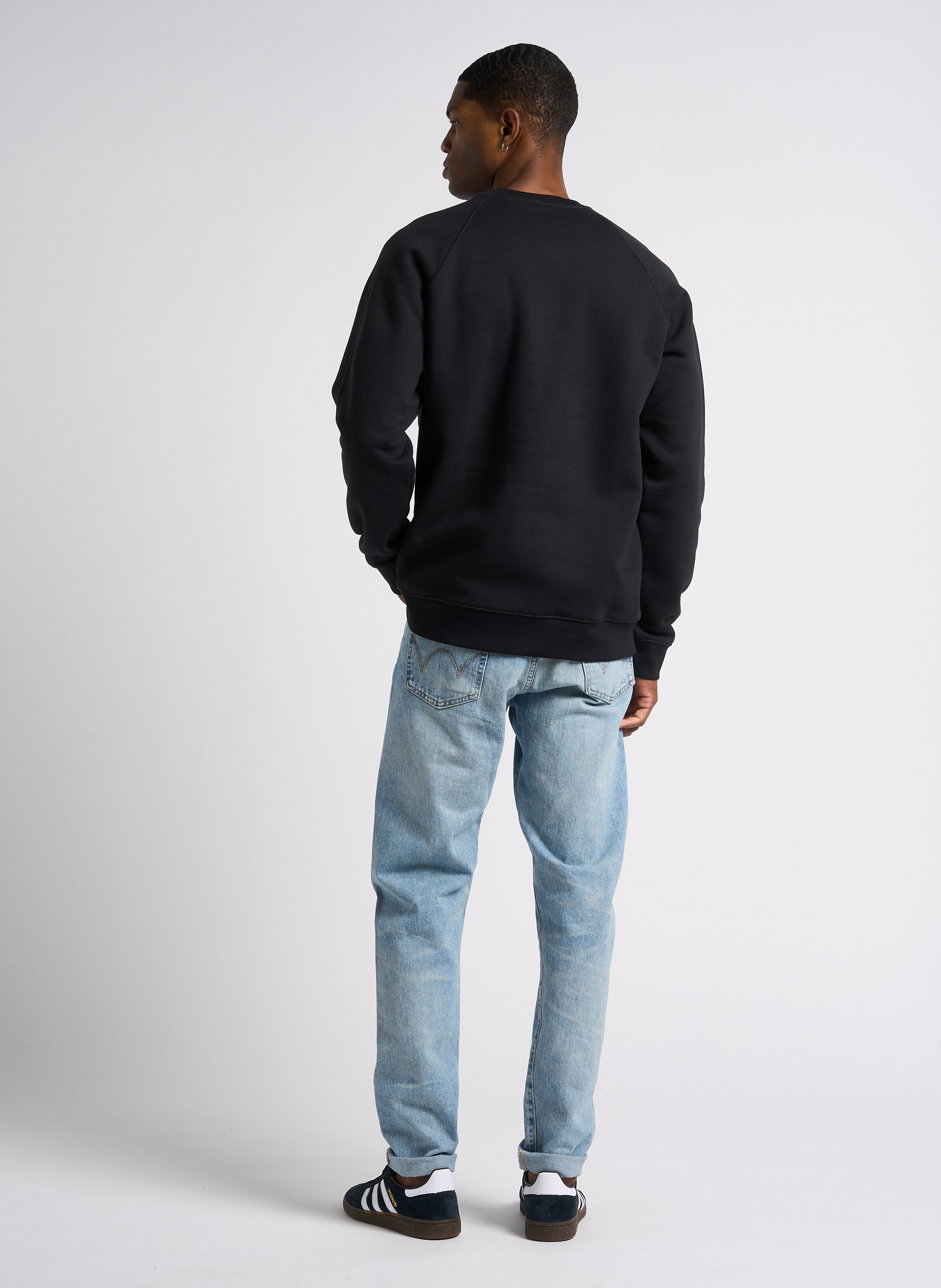 Katoenen jeans met toelopende pijpen EDWIN Blauw