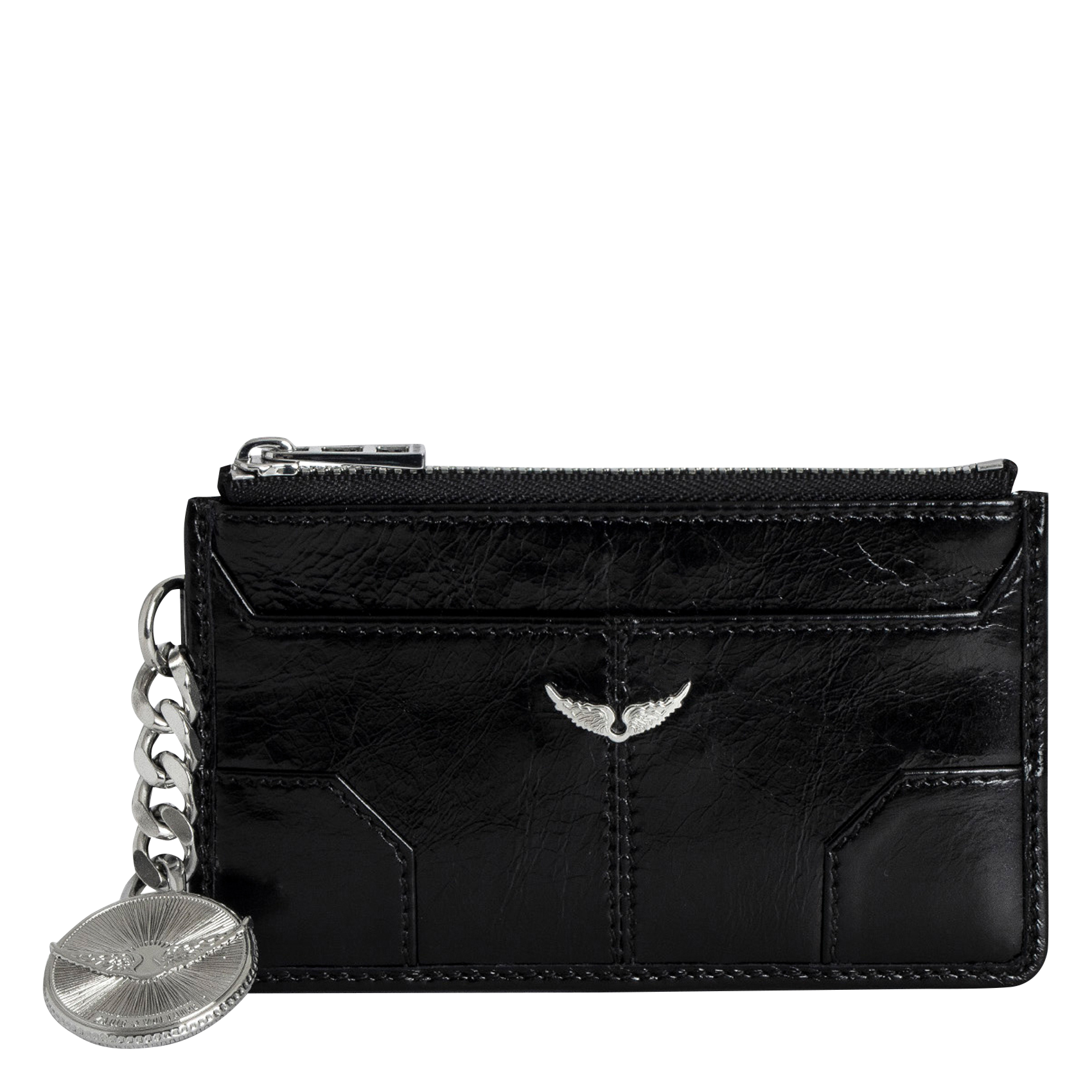 Porte-cartes en cuir ZADIG&VOLTAIRE Noir