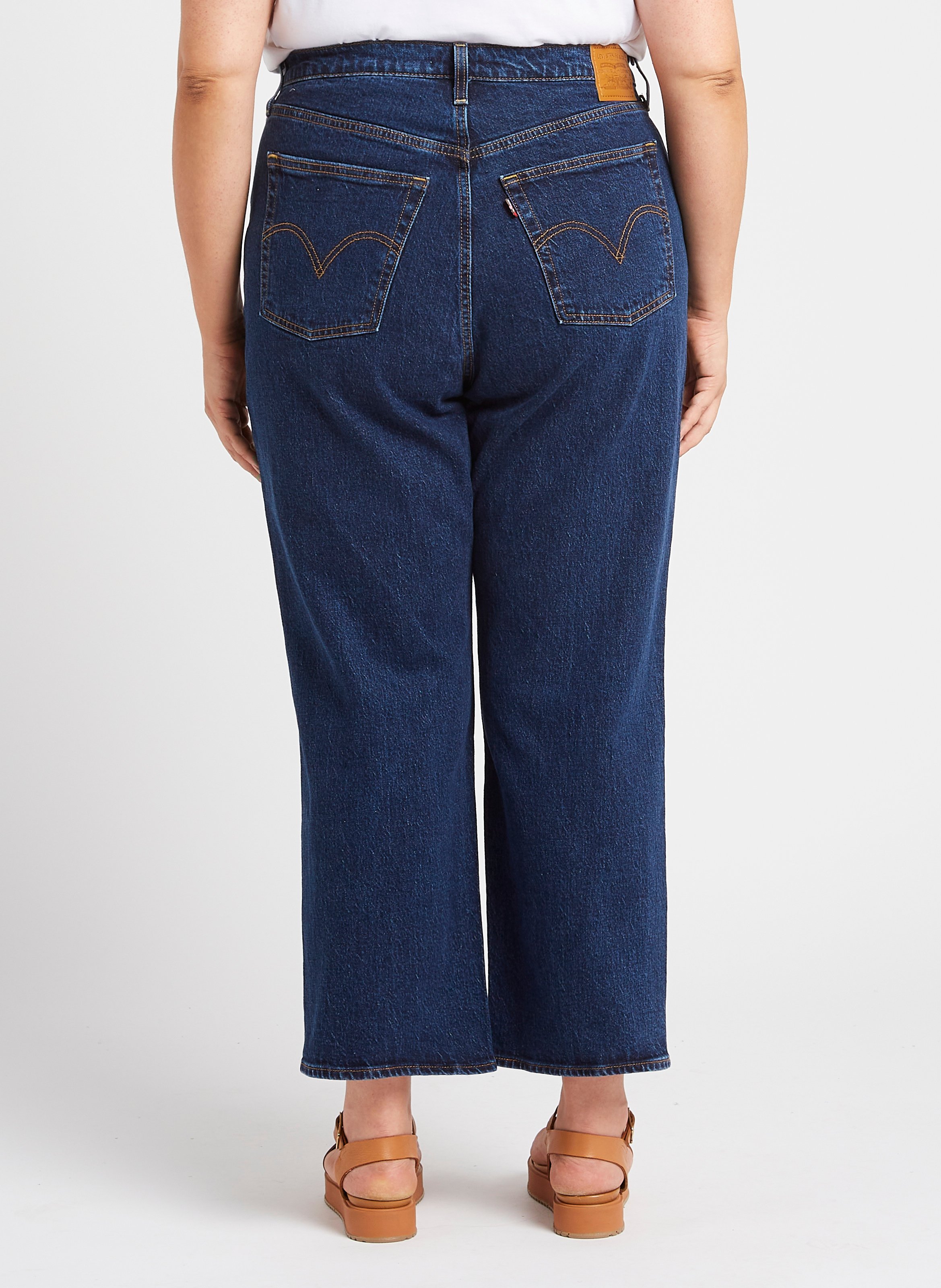 Cotton-blend straight-leg jeans LEVI&#039;S Blue