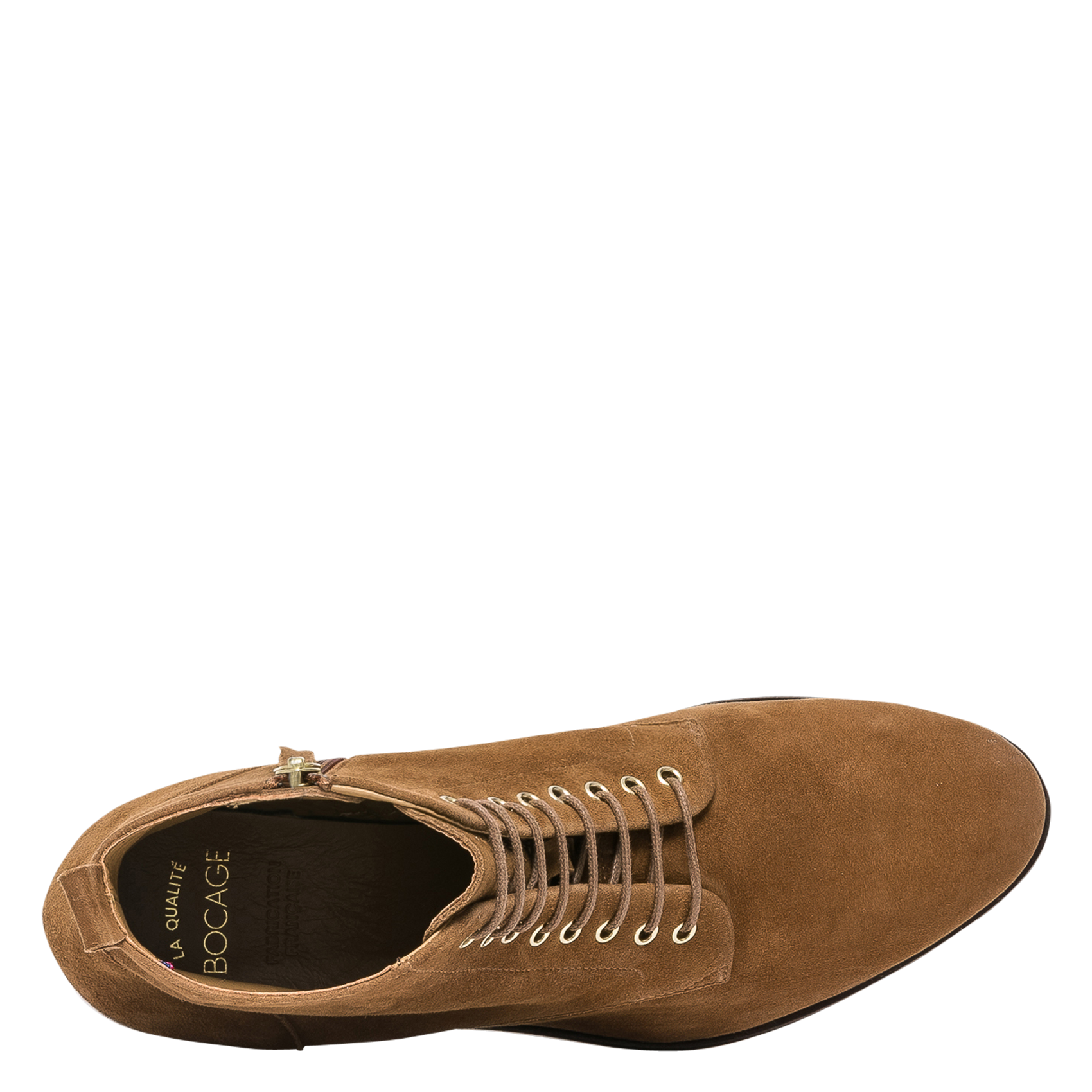 Bottines en cuir velours BOCAGE Marron