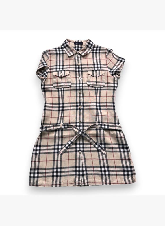 Robe Imprimee Check Burberry 10 Ans Beige Burberry Seconde Main Enfant C40P6936 V1 Place des Tendances