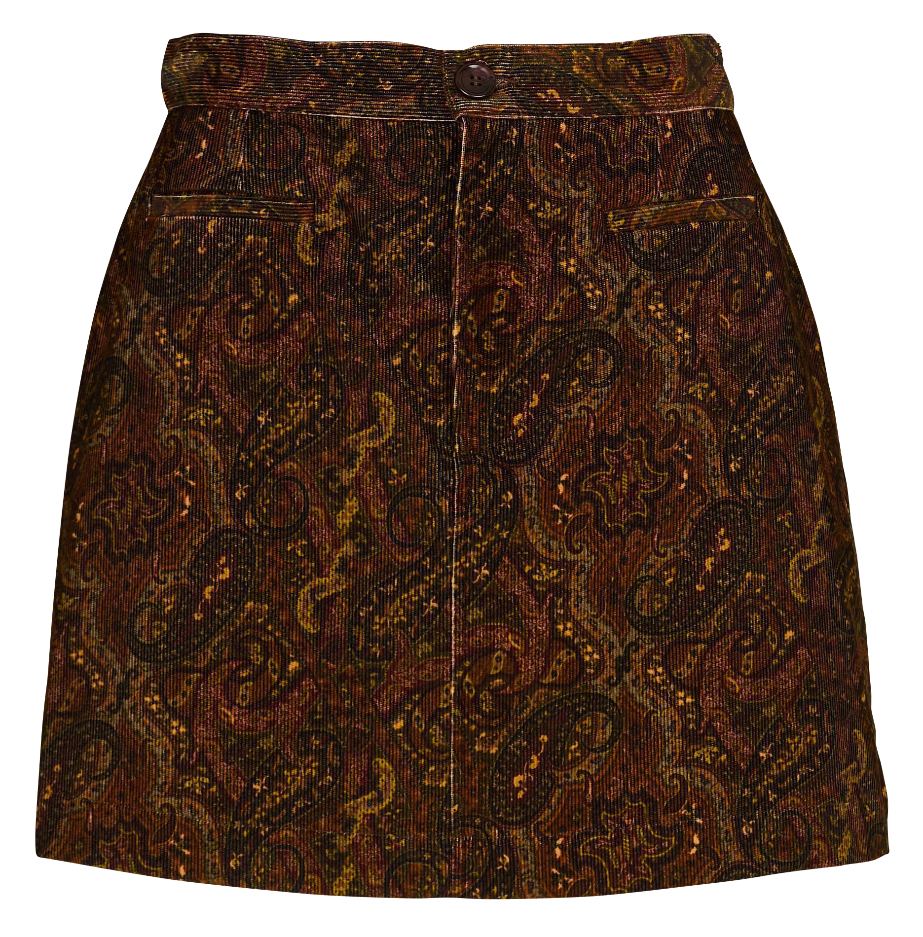 Korte, gerende rok van katoen SUZIE WINKLE Bruin