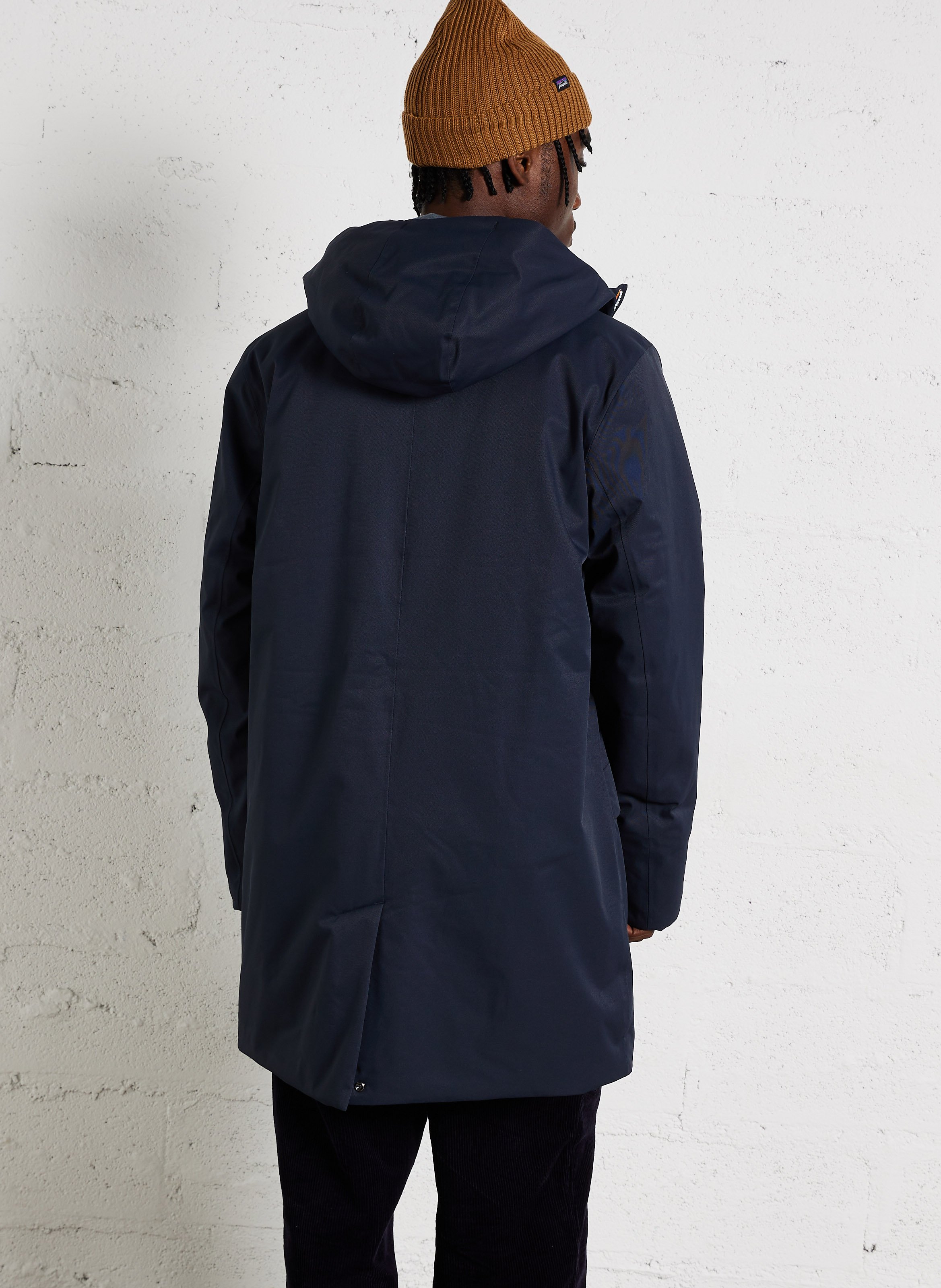 Veste longue col montant K-WAY Bleu