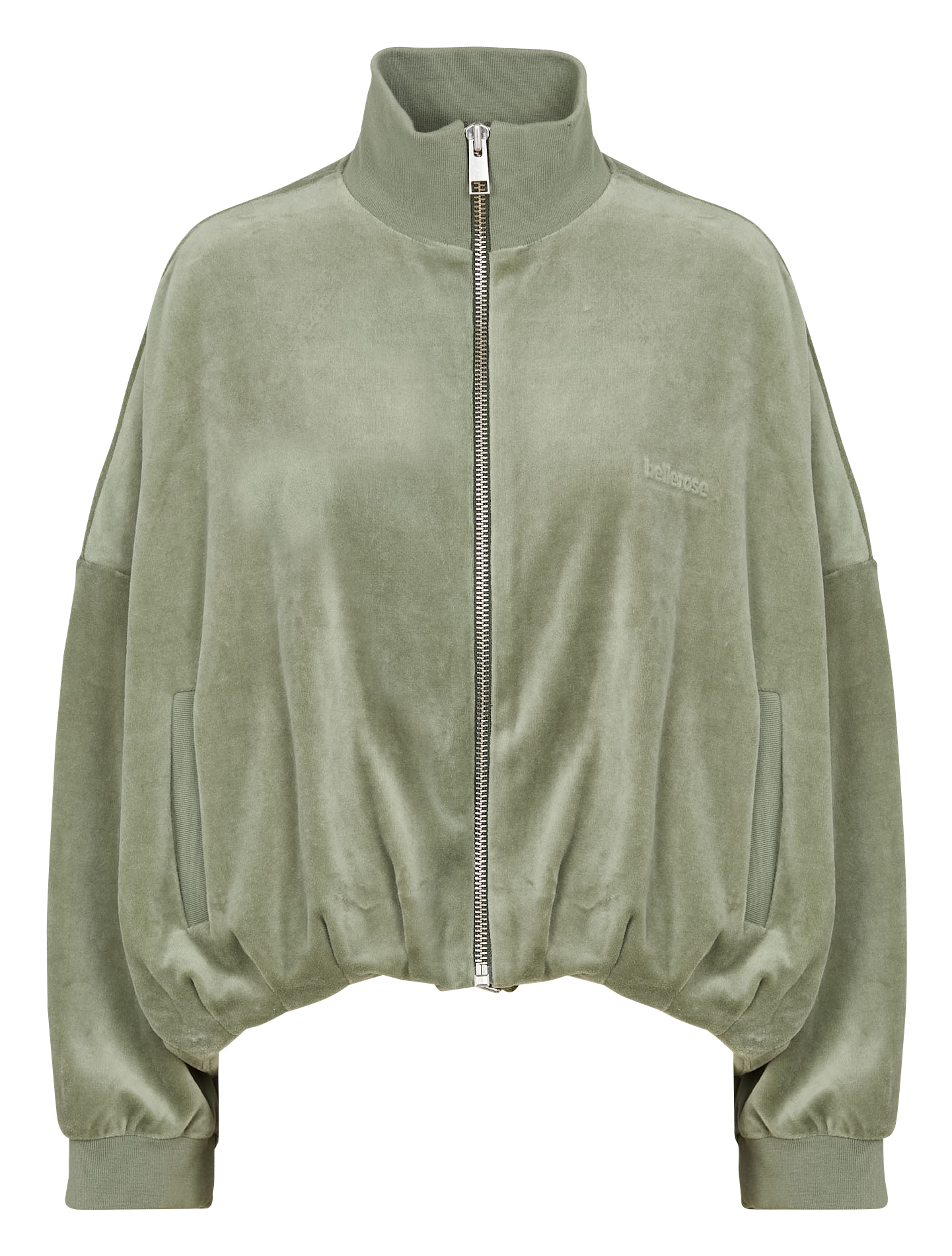 Sweat overisze col montant en coton mélangé BELLEROSE Vert
