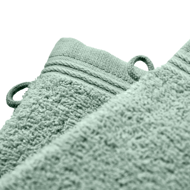 Set of 2 washcloths COTON PUR Green