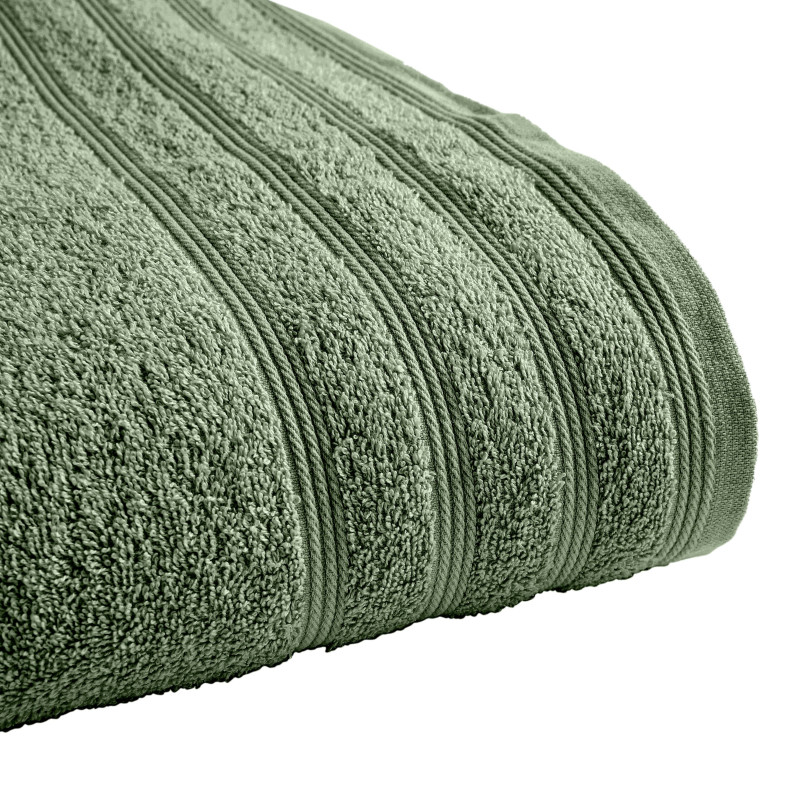 100% combed cotton bath towel COTON PUR Green