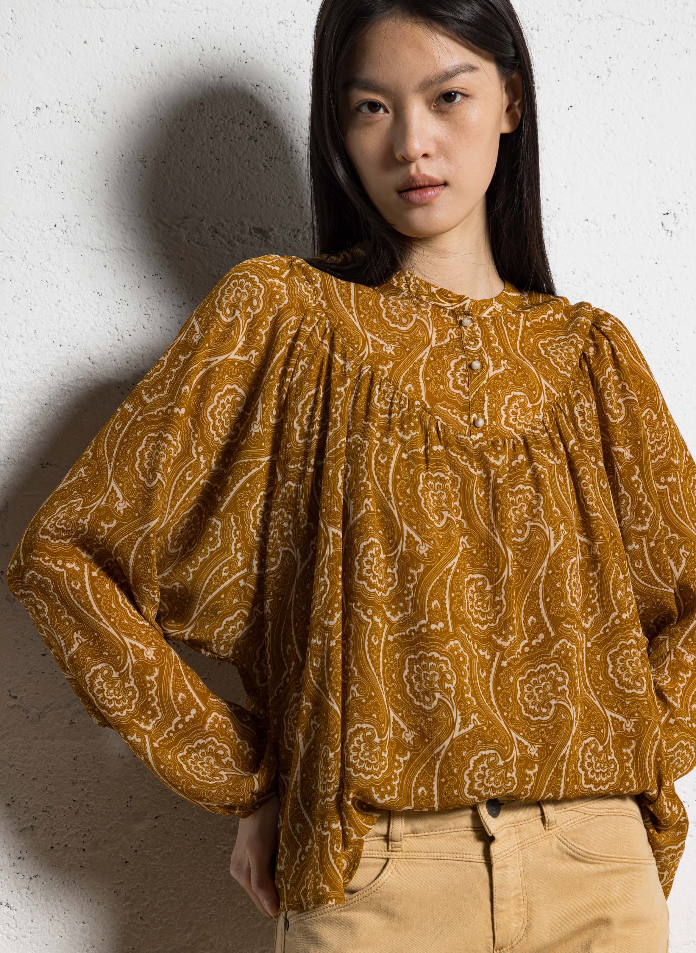 Blouse ample imprimée ONE STEP Orange