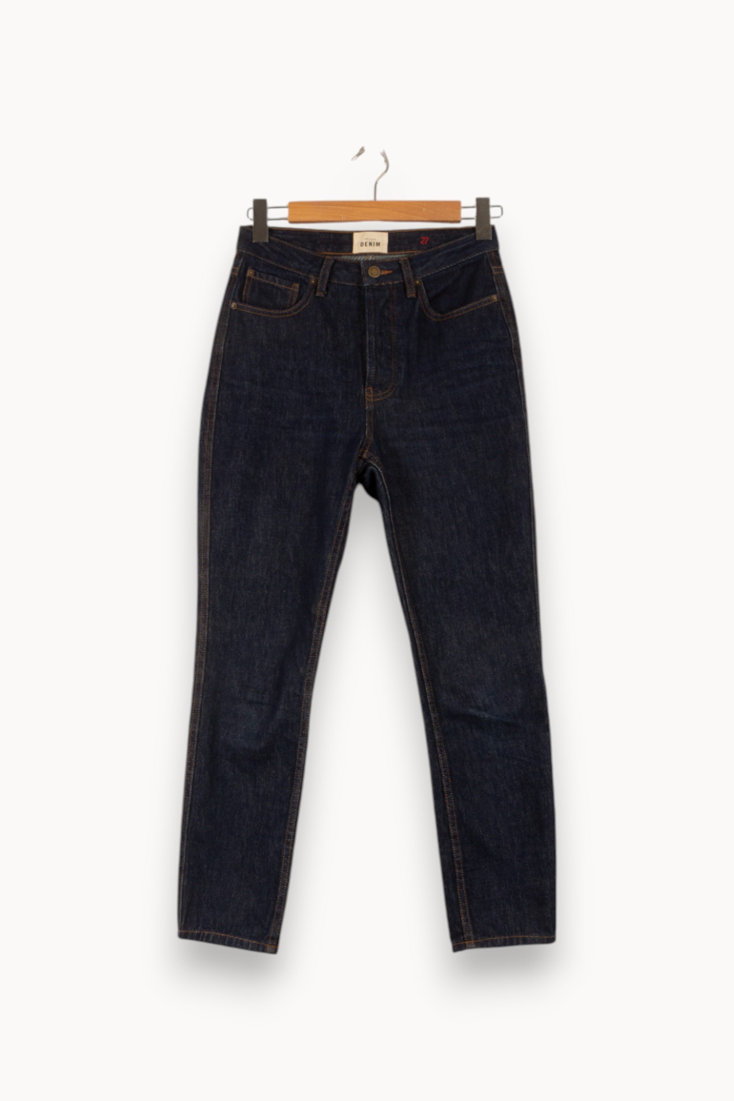 Cropped slim jeans with studs SEZANE - Seconde main Blue