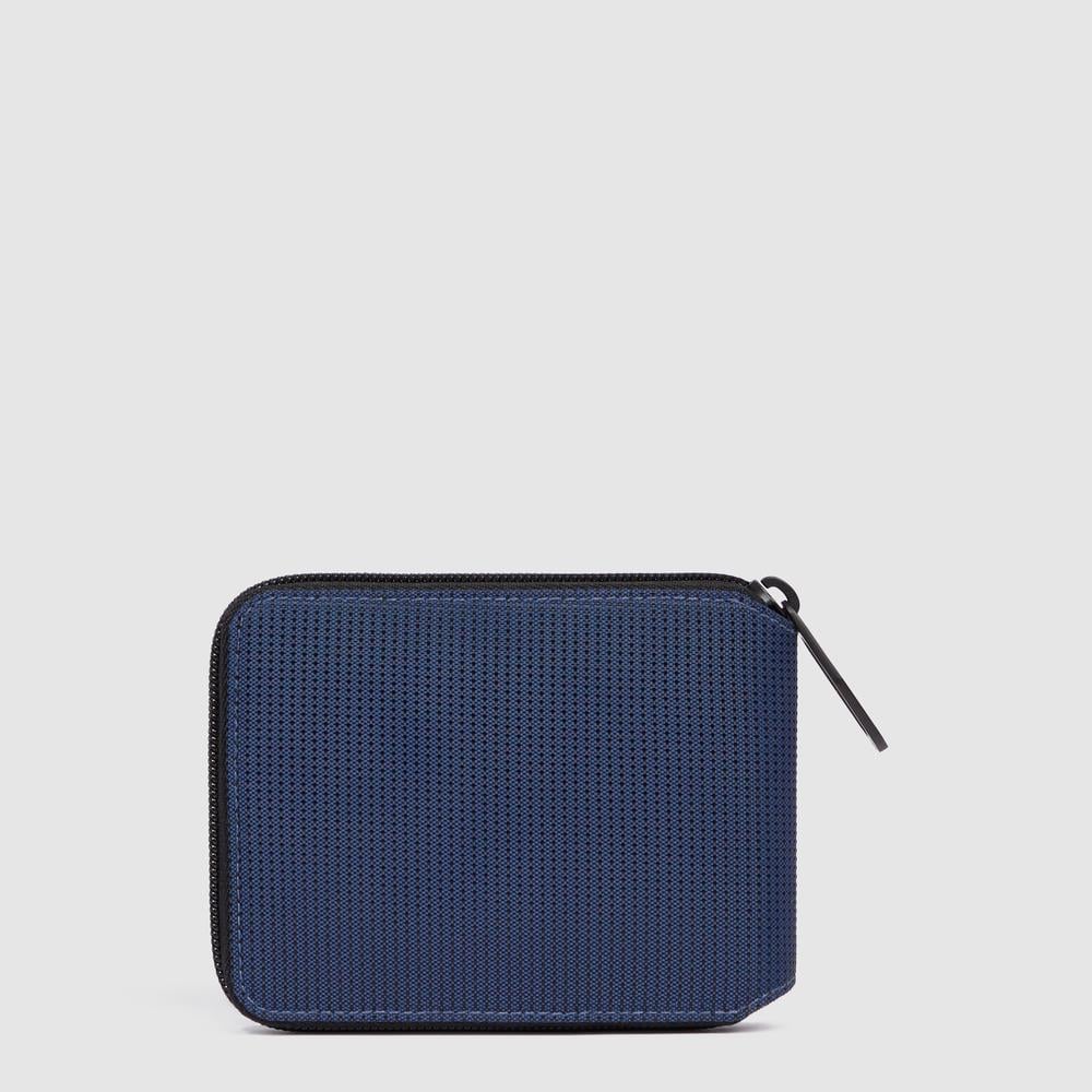 Cruminette zipped wallet PIQUADRO Blue
