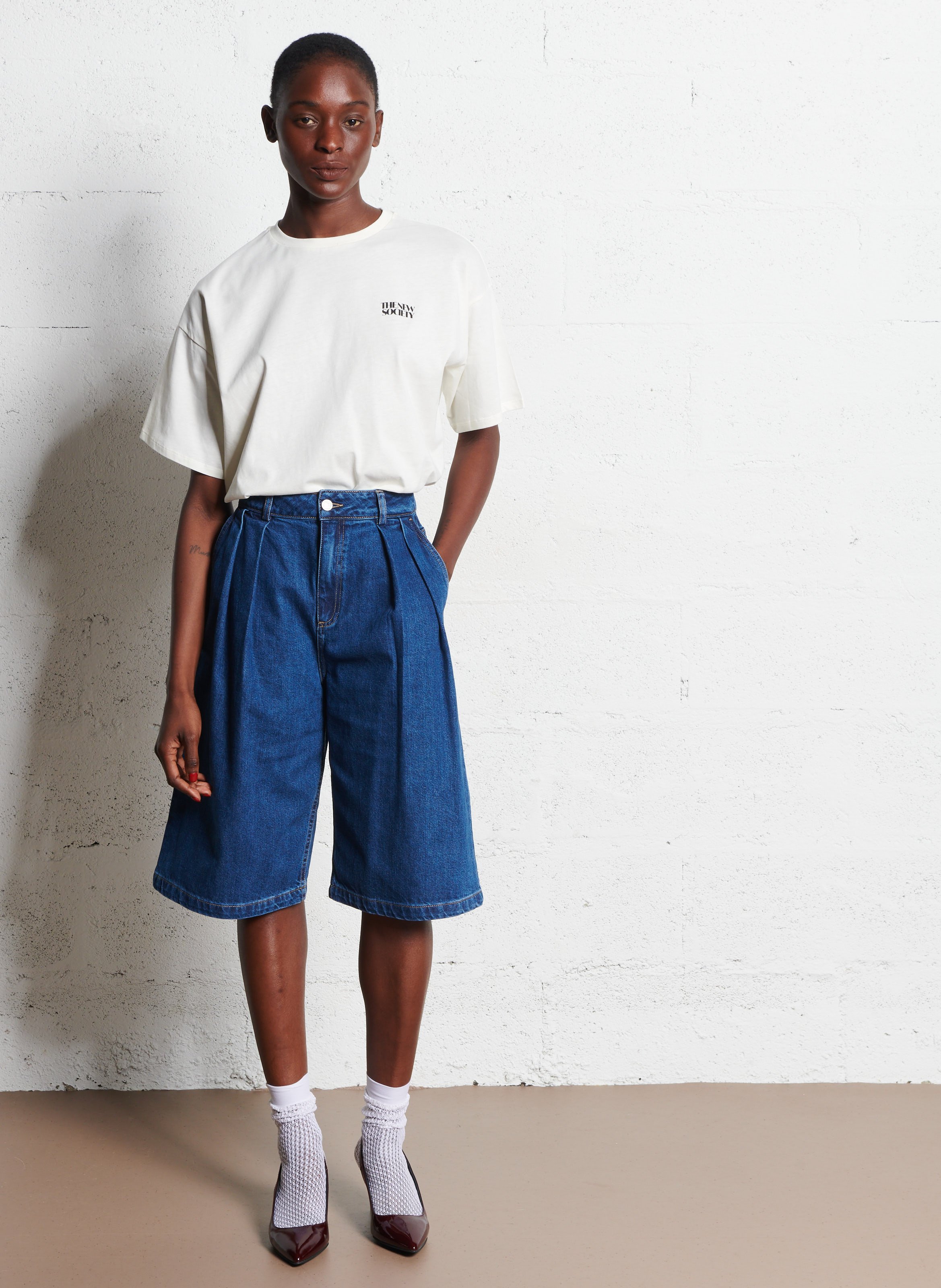 Heeled leather pumps BOCAGE Plums