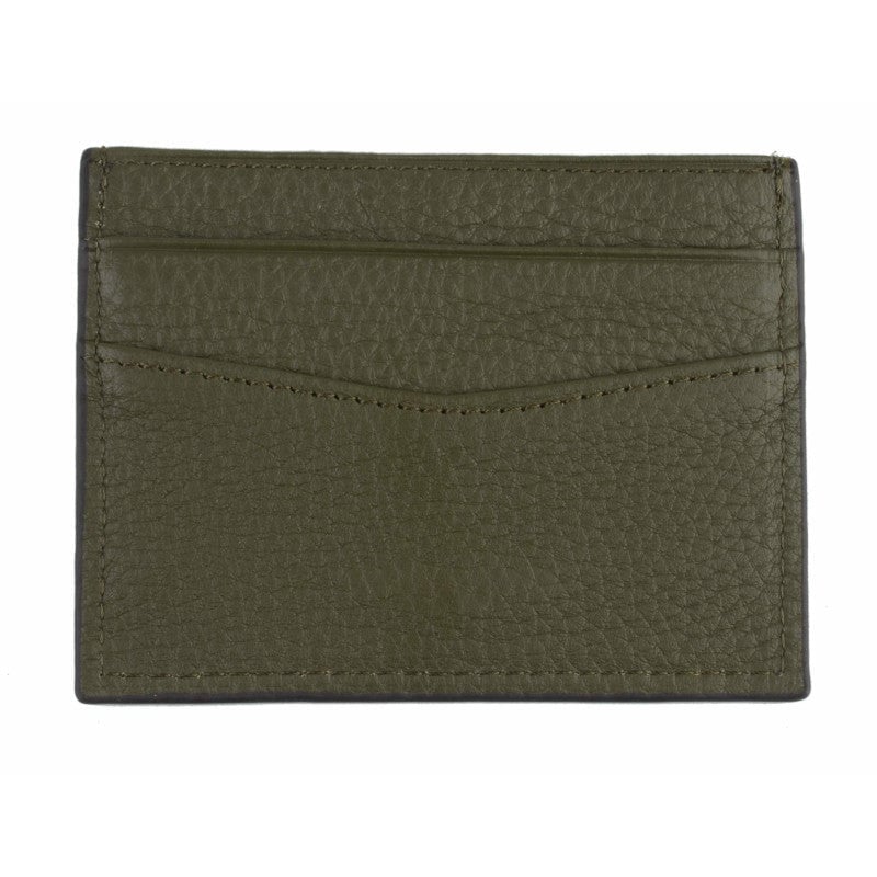 Card holder - cowhide leather POURCHET Khaki