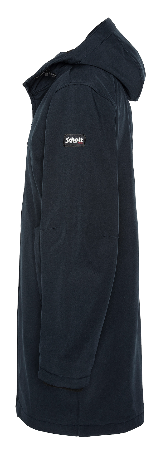 Blouson long déperlant à capuche SCHOTT Bleu