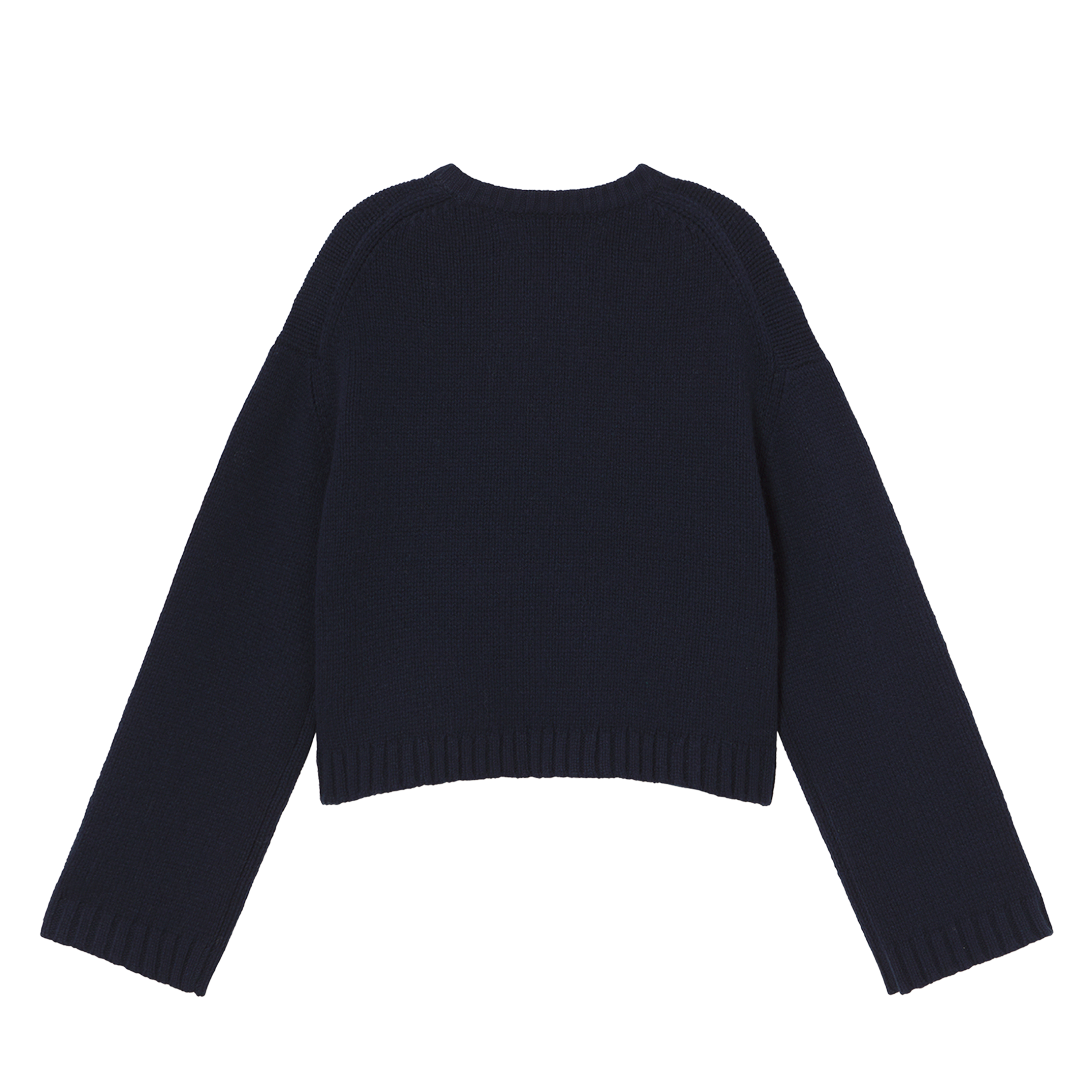 Gilet col rond en laine THE TINY BIG SISTER Bleu