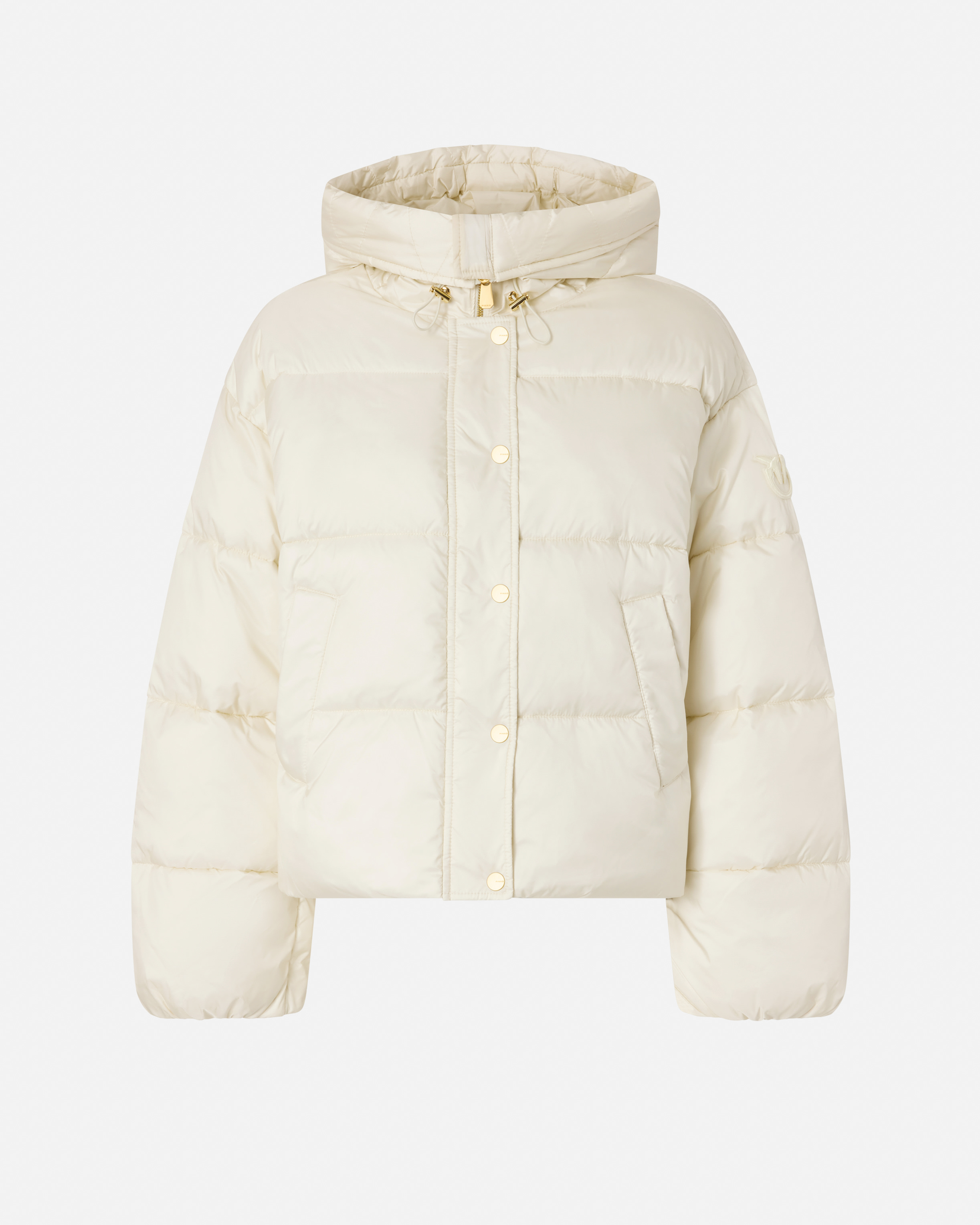 Hooded puffer jacket in technical fabric PINKO