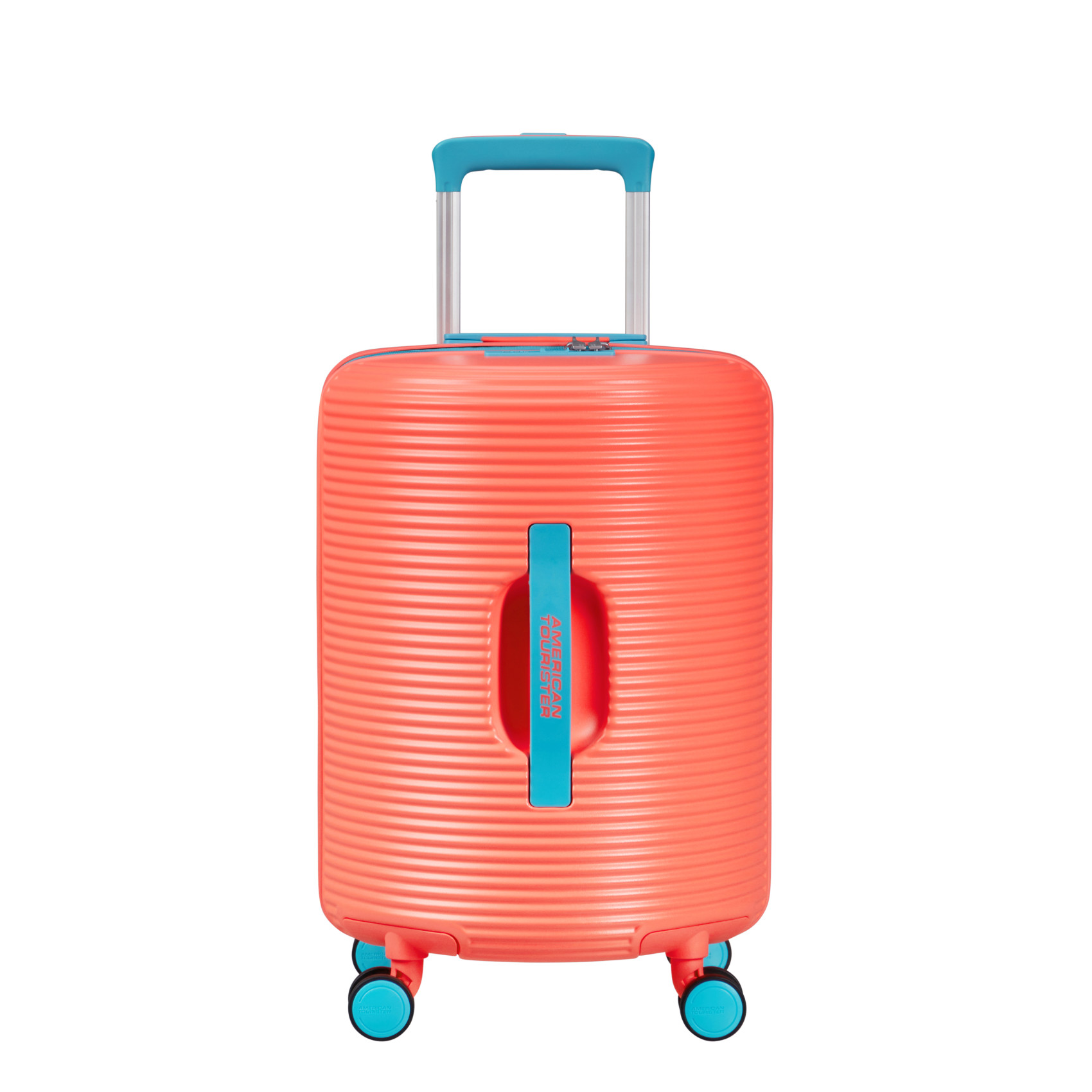 Rolling suitcase 4 wheels size small Orange