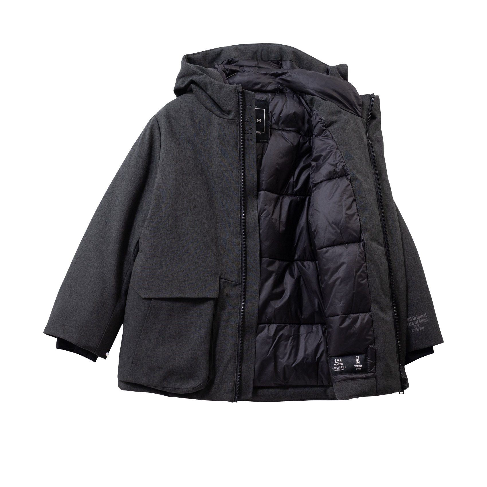 Parka col montant IKKS JUNIOR Gris