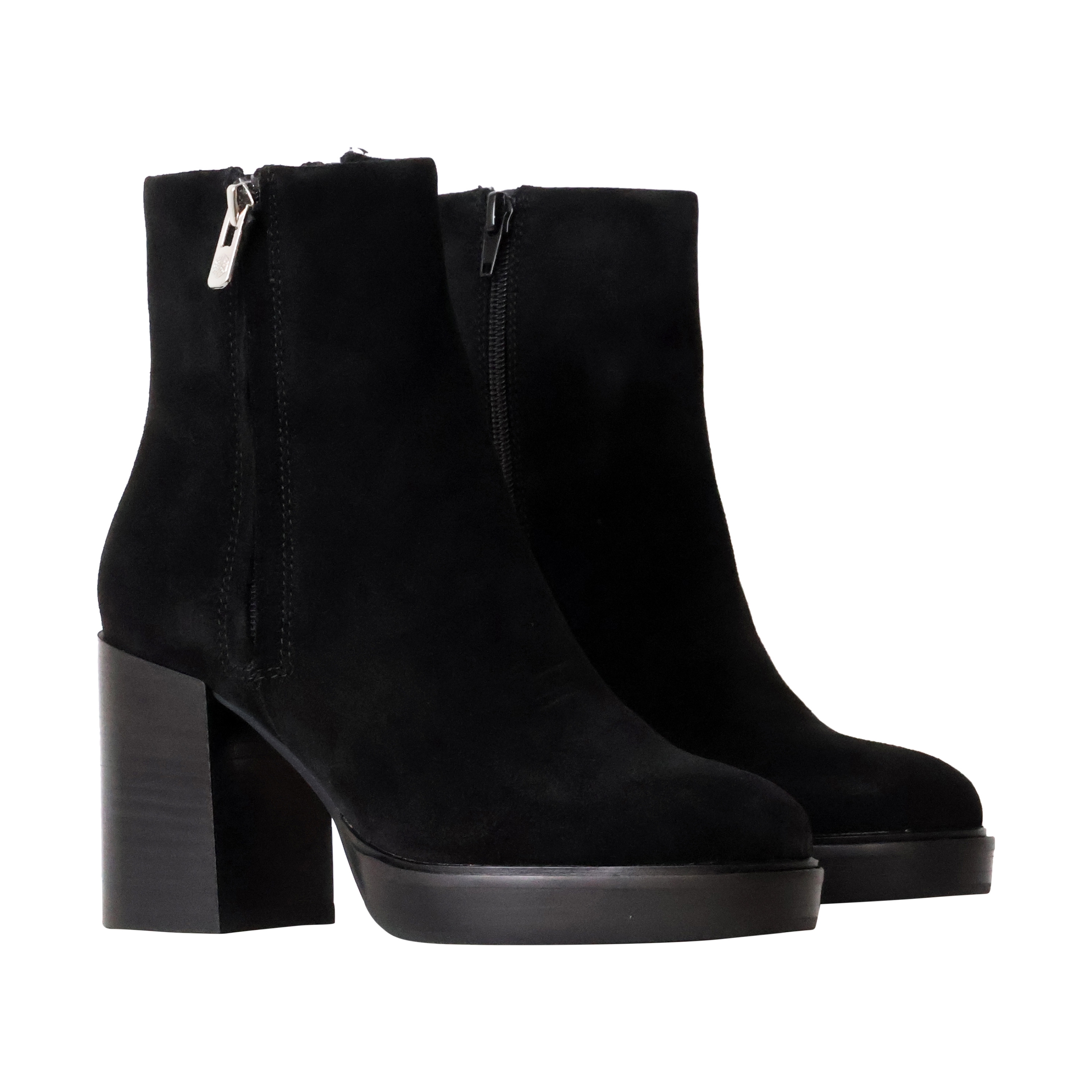 Leather ankle boots solaia Black