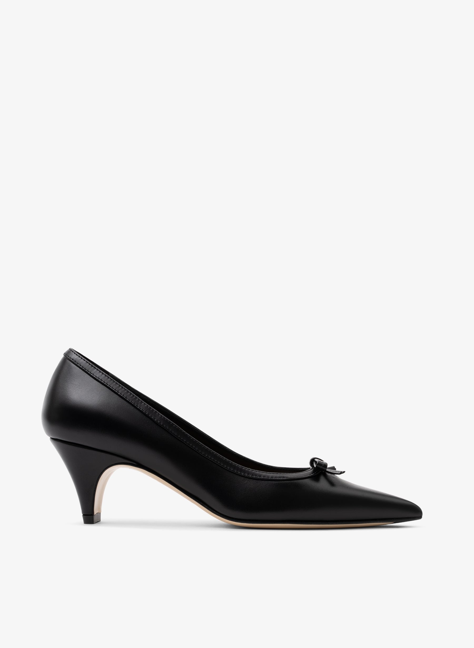 Smooth black calf leather pumps PARALLELE PARIS Black