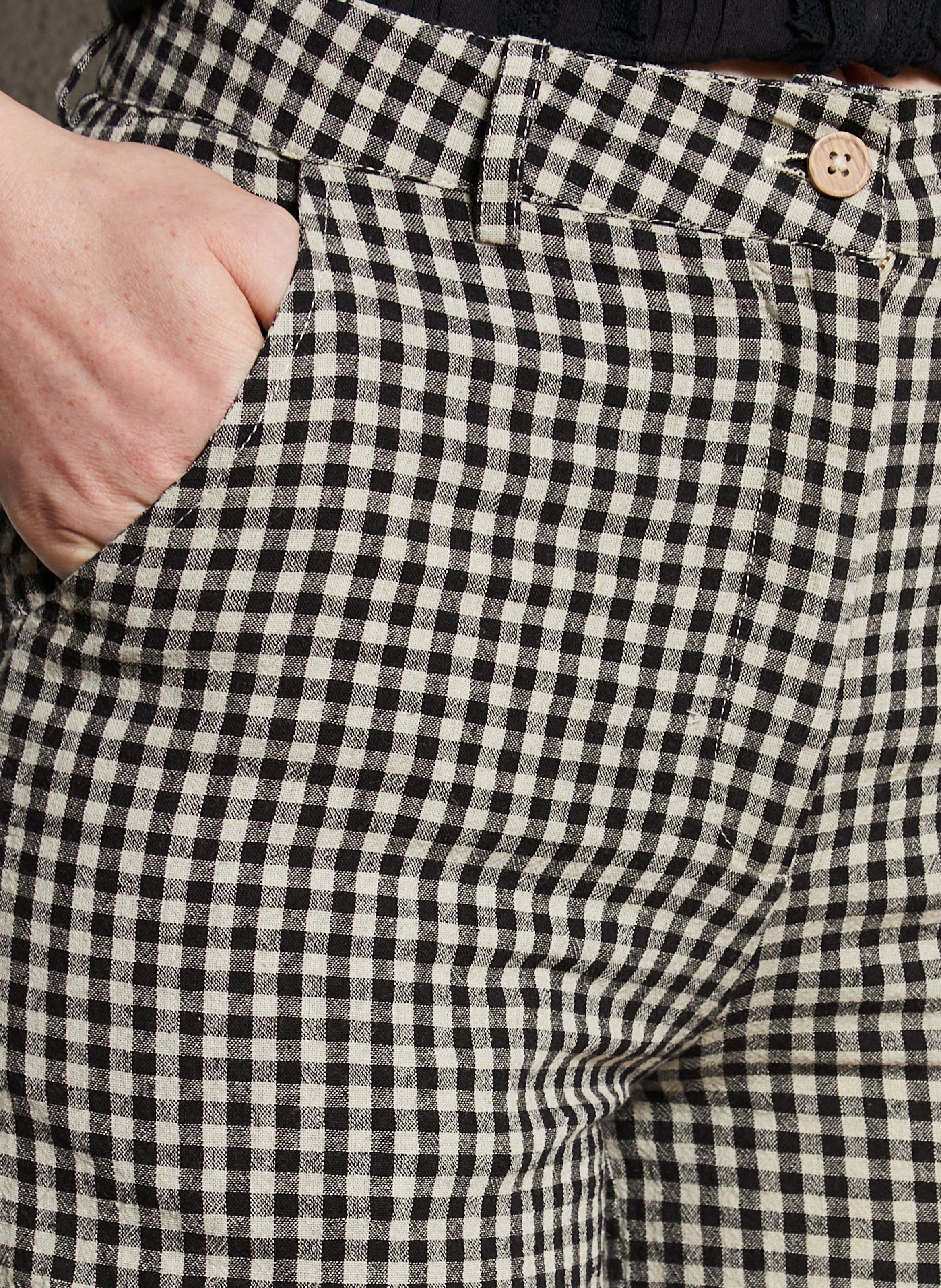 Cotton-blend chinos Black