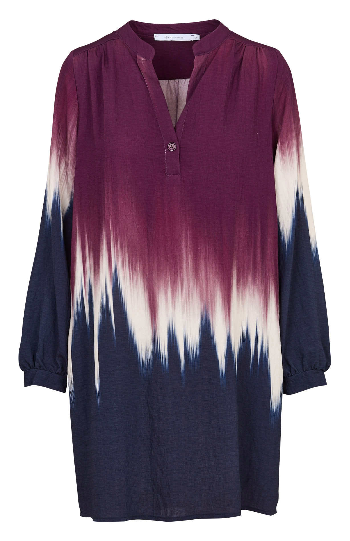 Robe courte col tunisien imprimée LA FEE MARABOUTEE Multicolore