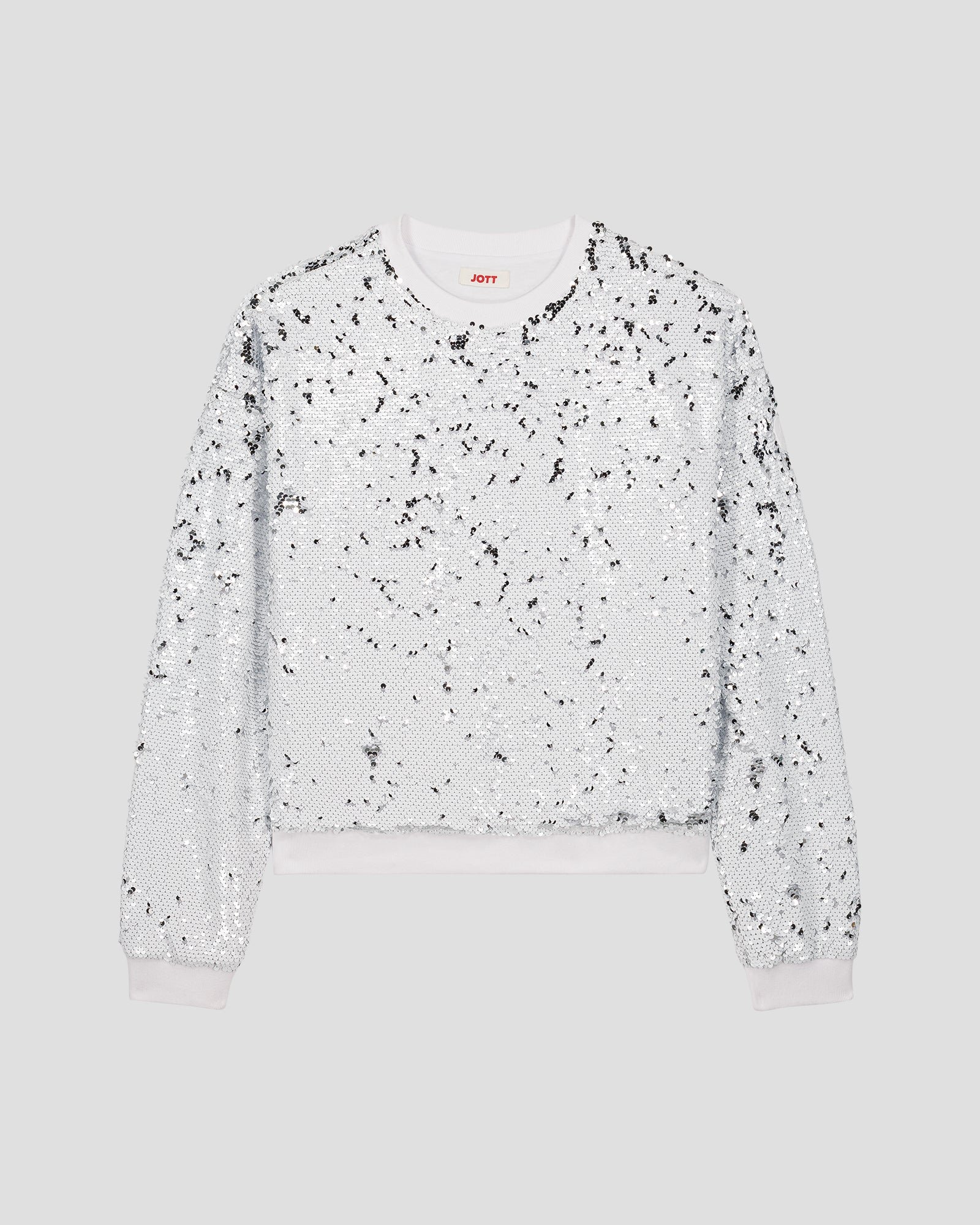 White/silver sequin sweatshirt Jeanne JOTT White