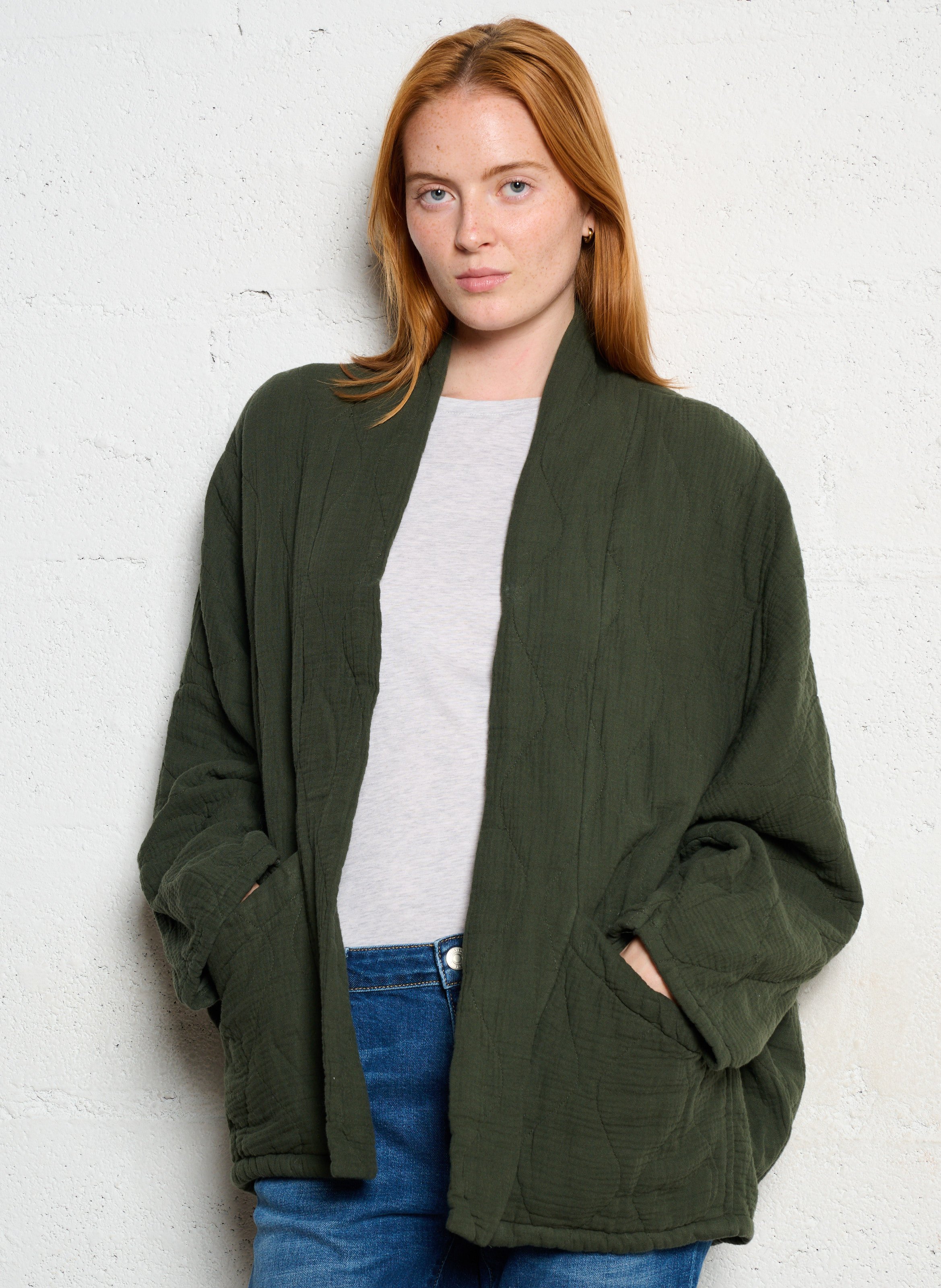 Oversize Steppjacke aus Baumwolle AOKYANOS