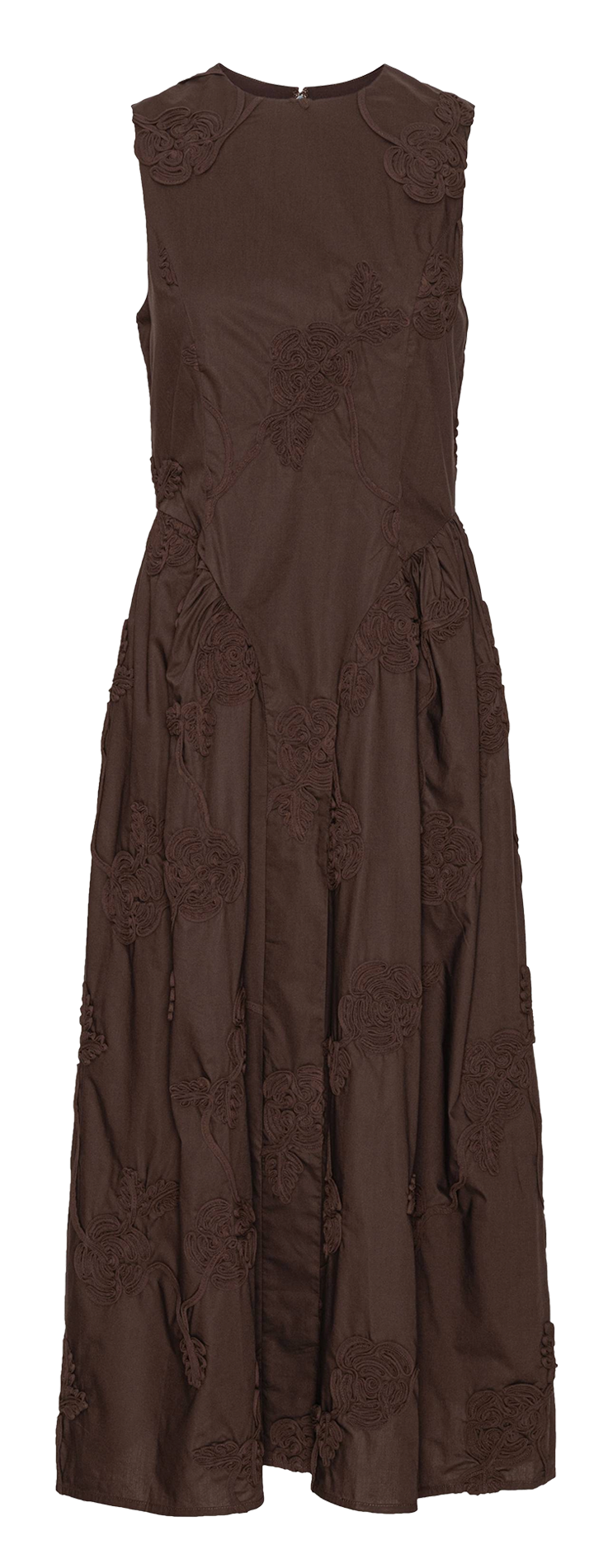Floral patterned midi dress ROTATE Brown