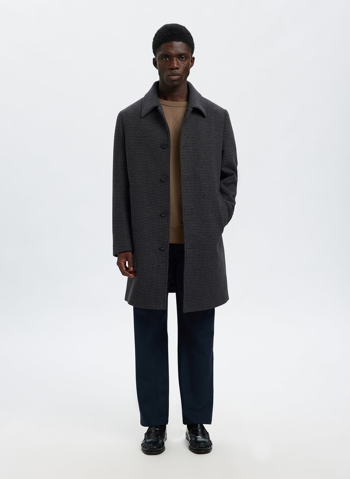 Sweat col rond SELECTED Marron