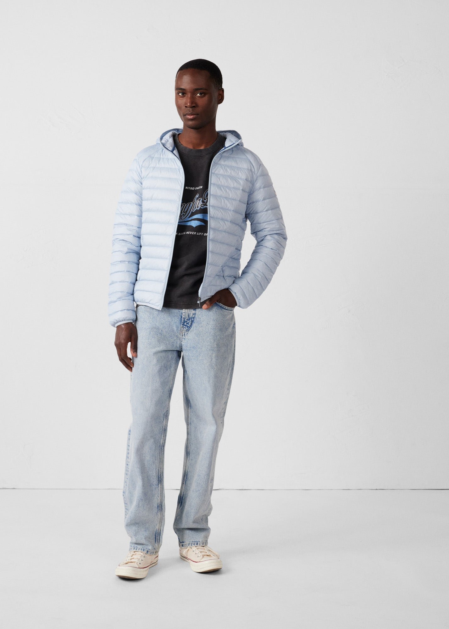 Lightweight hooded puffer jacket nico JOTT Blue