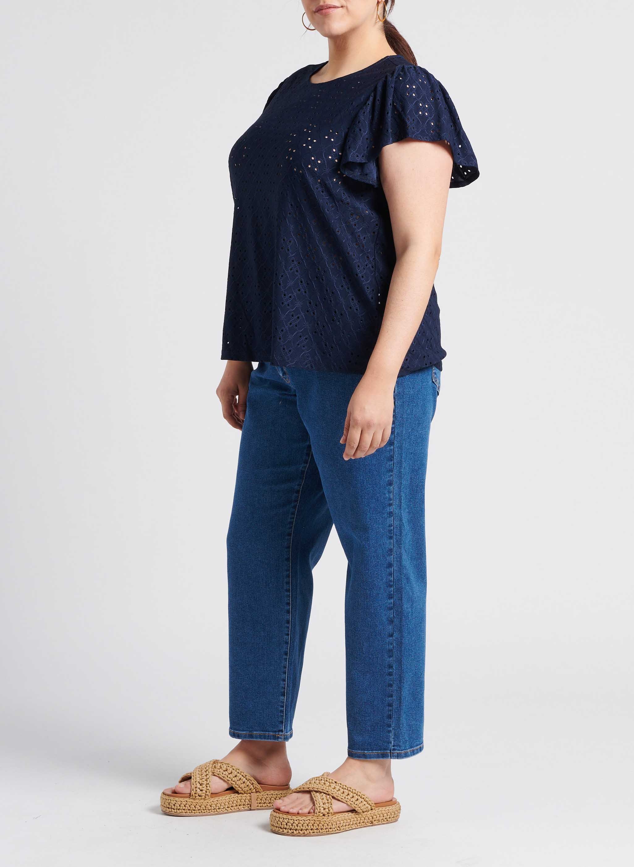 Rechte jeans | katoenblend EVOKED Jeans verschoten