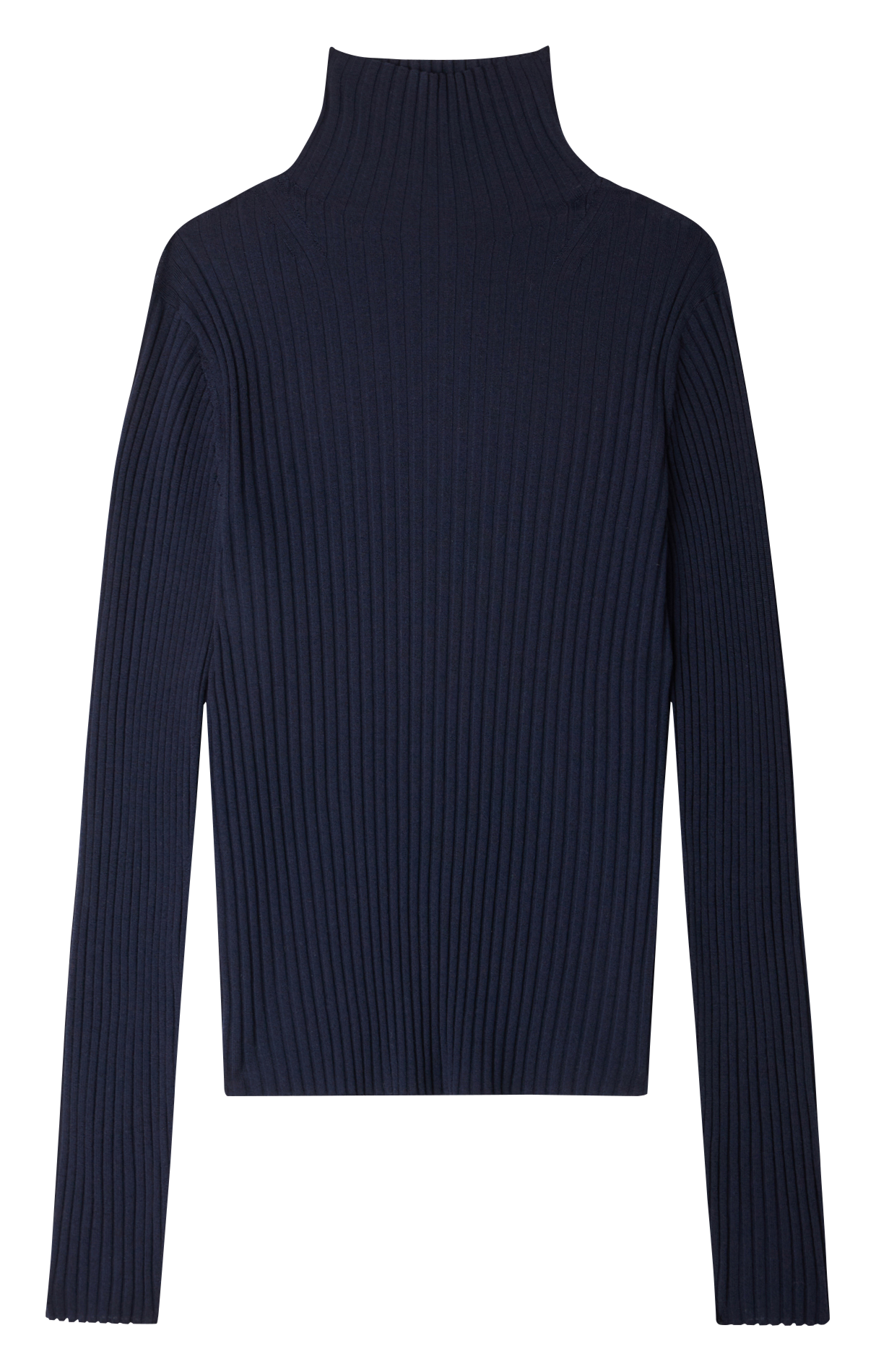 Fitted merino wool turtleneck SOEUR Blue