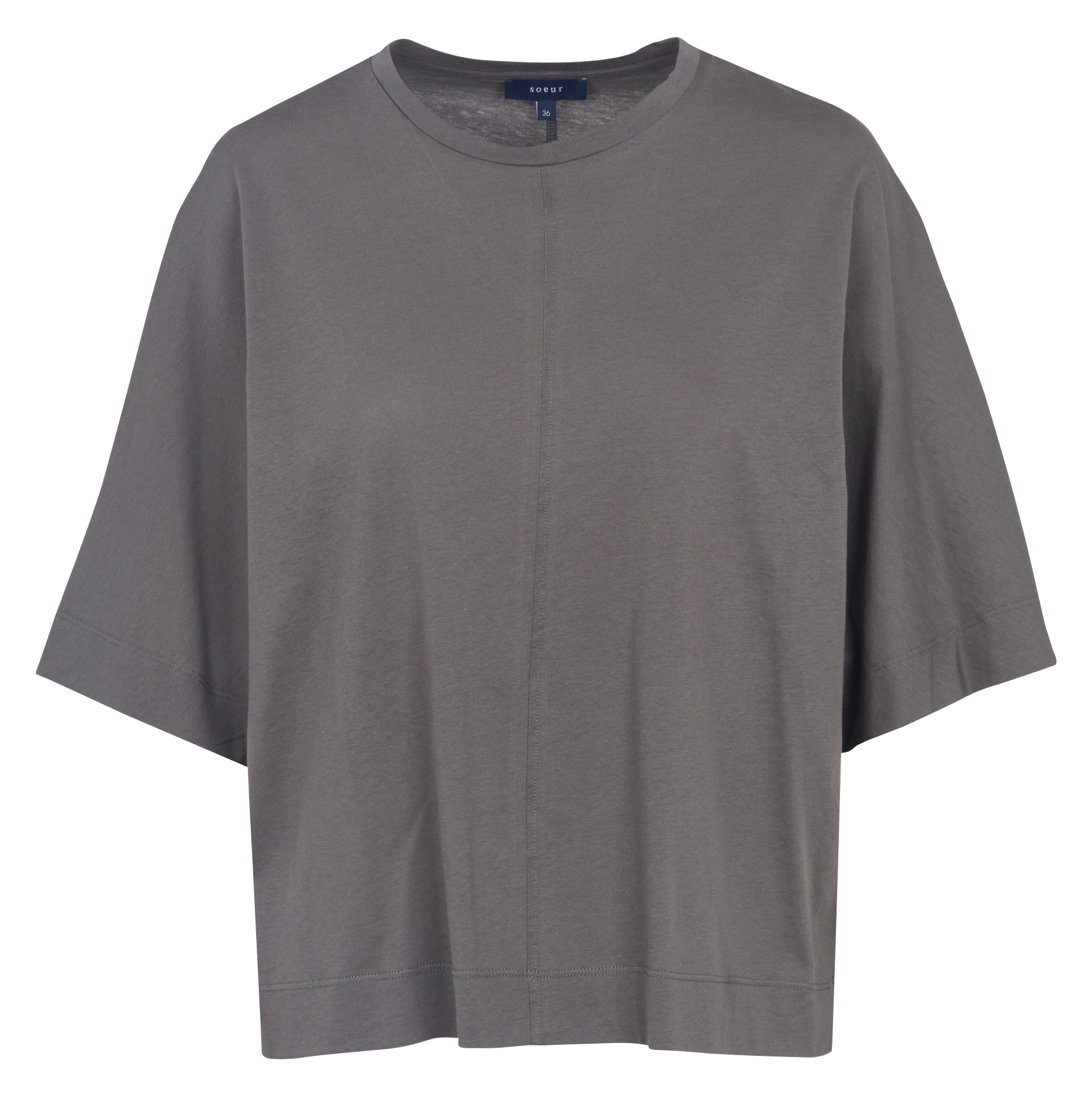 Weites Rundhals-T-Shirt aus Bio-Baumwolle SOEUR Blau