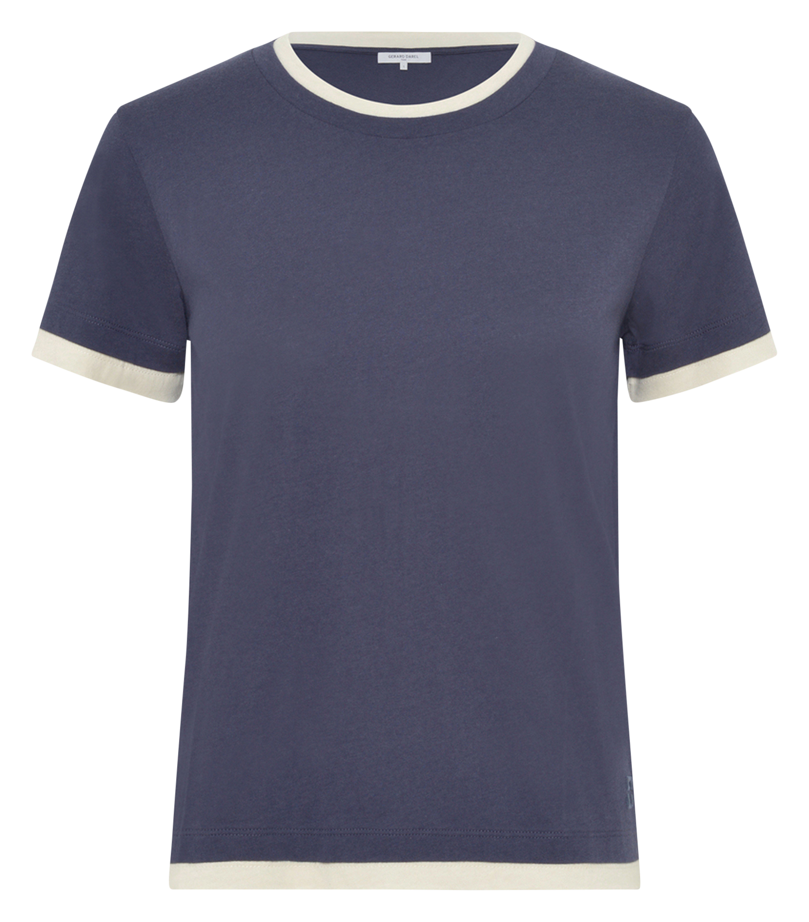 Gerade geschnittenes Rundhals-T-Shirt aus Baumwoll-Mix GERARD DAREL Blau