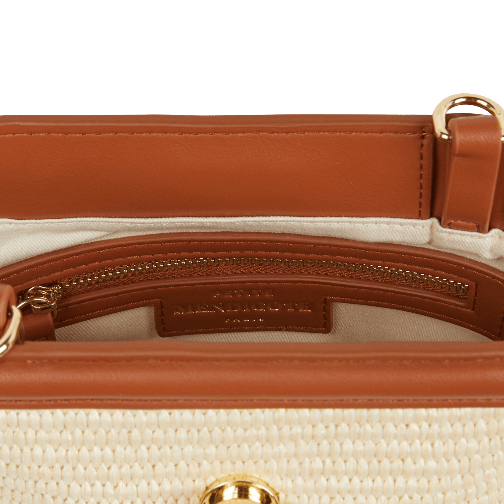 Clutch mit Flechtmuster PETITE MENDIGOTE Beige