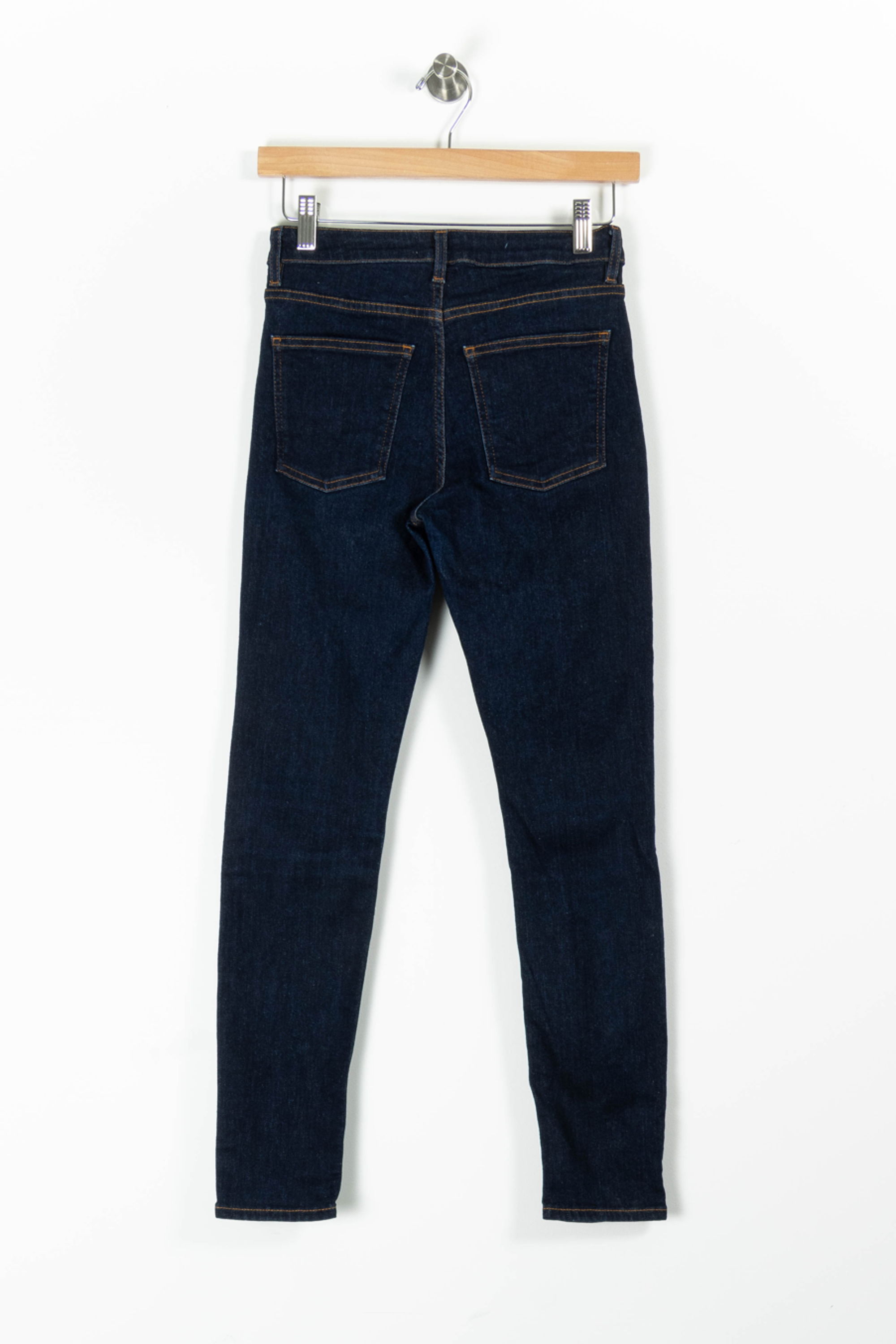 Cropped slim jeans with studs ACNE STUDIOS - Seconde Main Blue