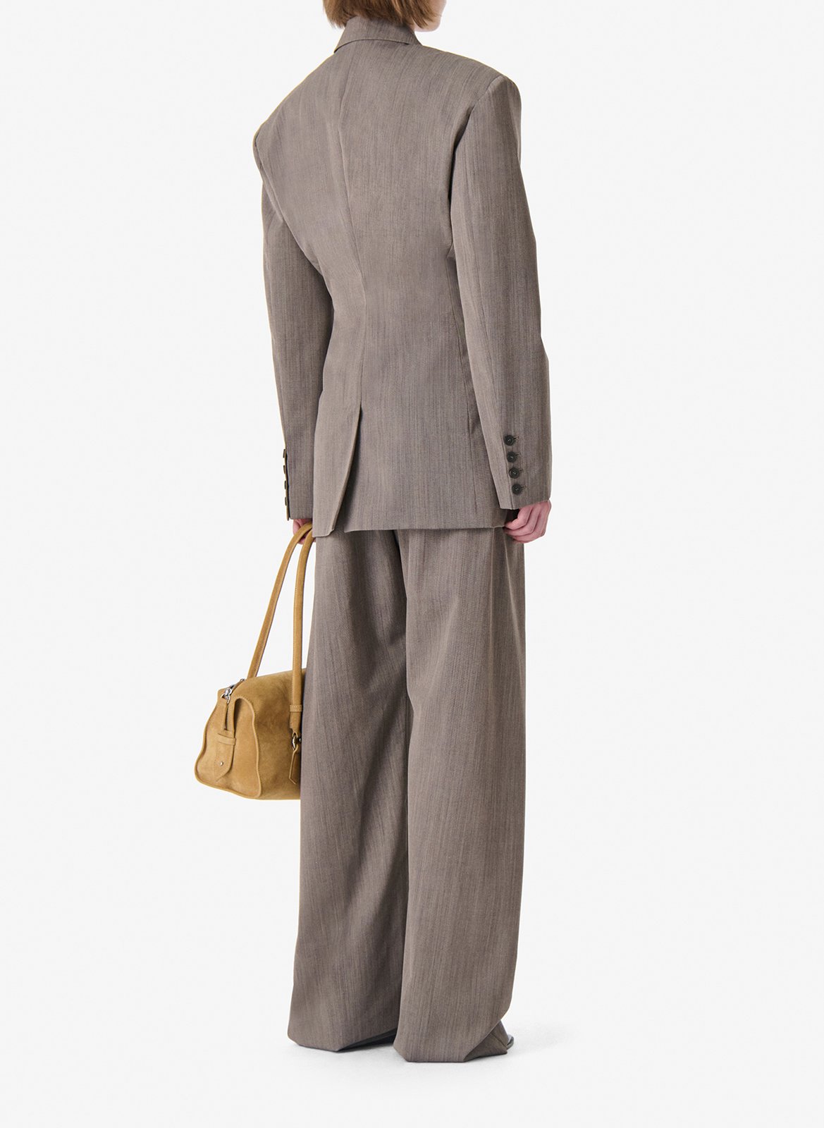 Getailleerde blazer van wolmix IRO Bruin