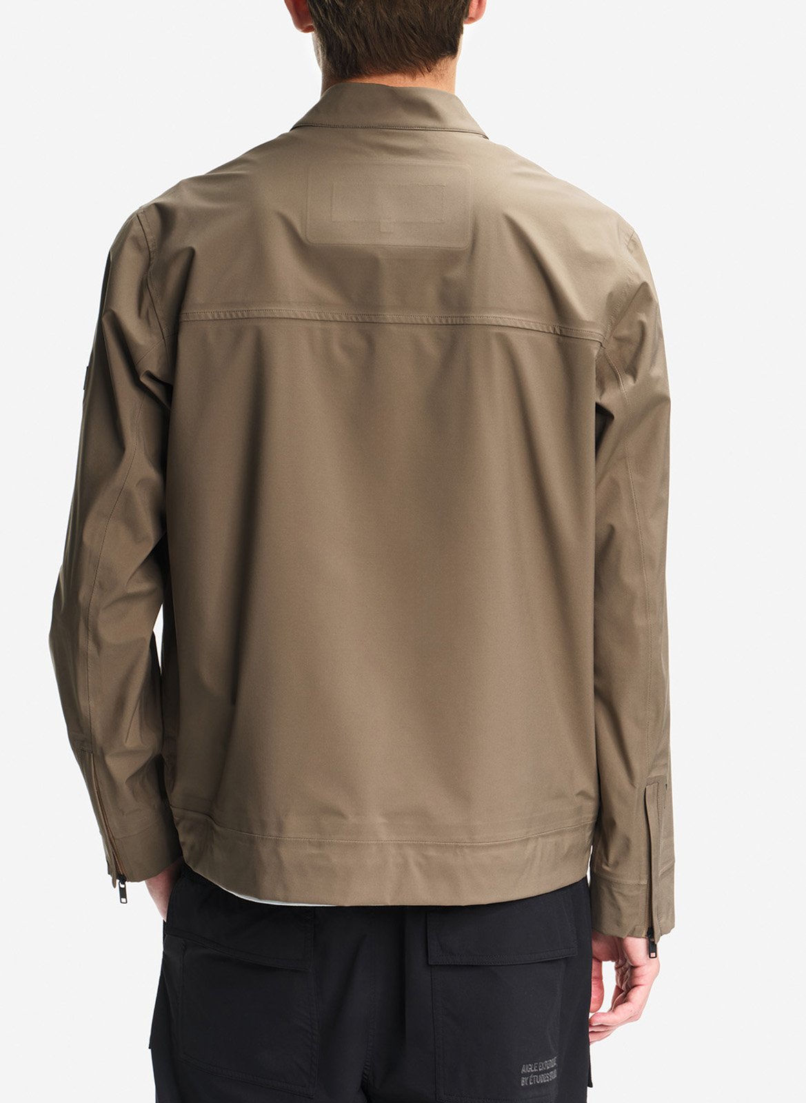 Solid zip-up straight jacket AIGLE Brown